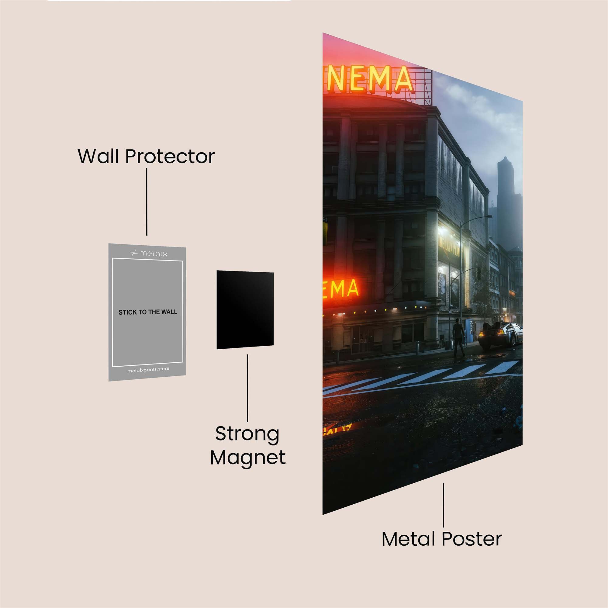 Neon Nostalgia Safe Wall Magnetic / M