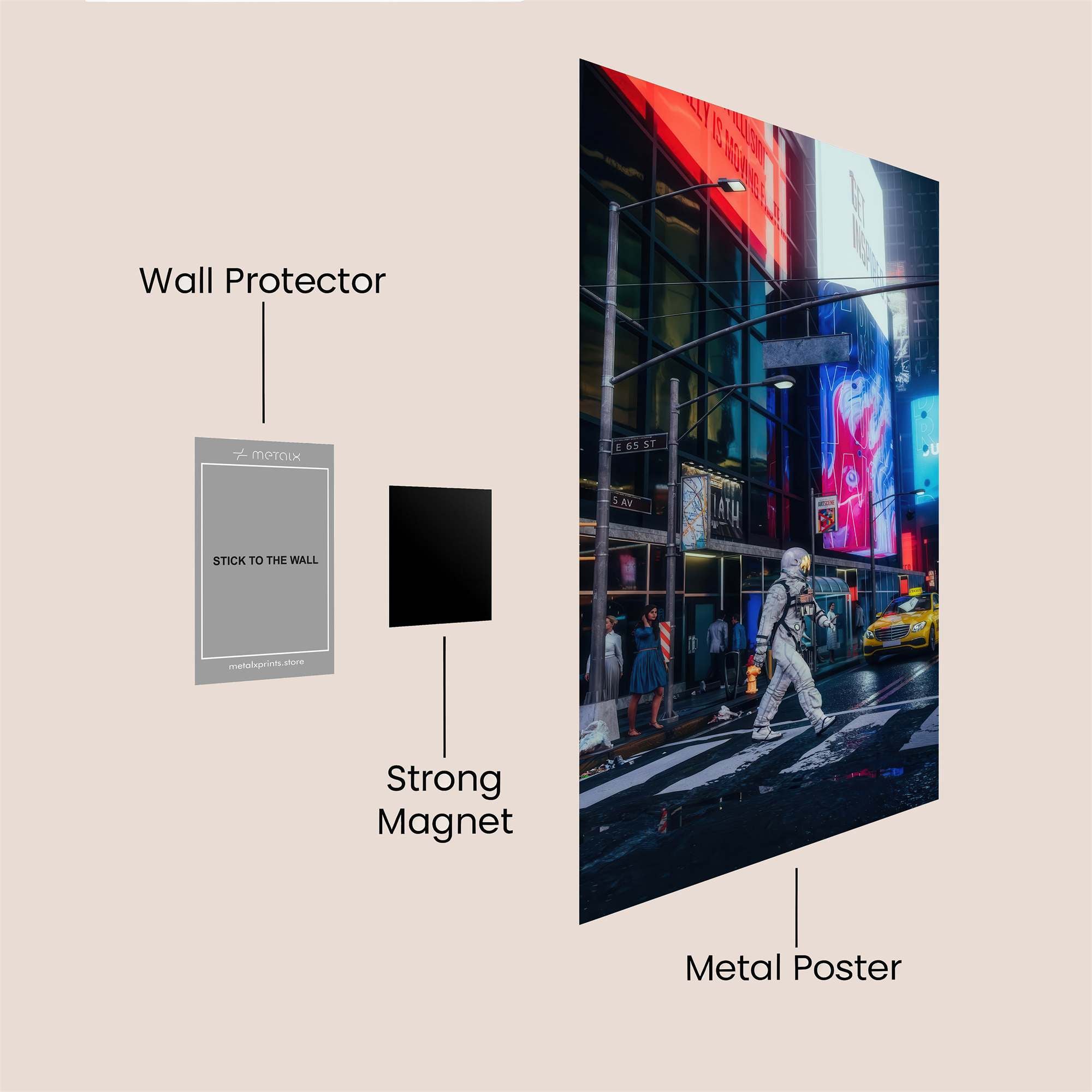 Astronaut Urban Safe Wall Magnetic / M