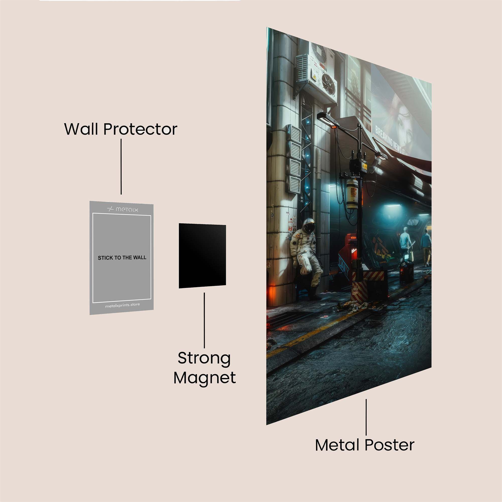 NeonSolitude Safe Wall Magnetic / M