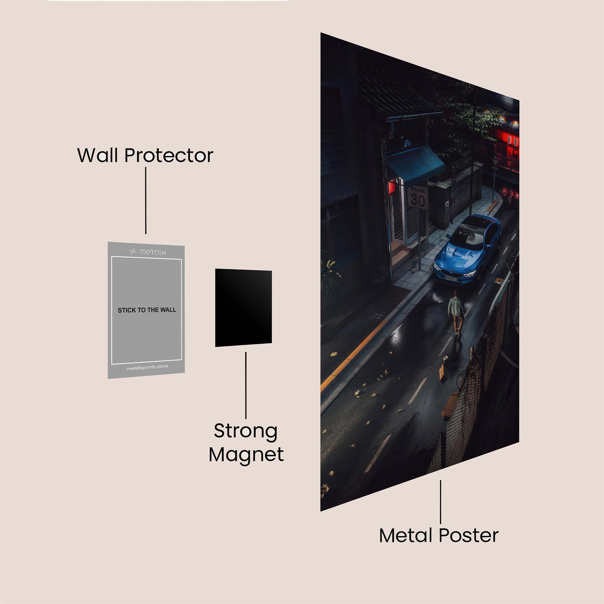 Night Pulse Safe Wall Magnetic / M