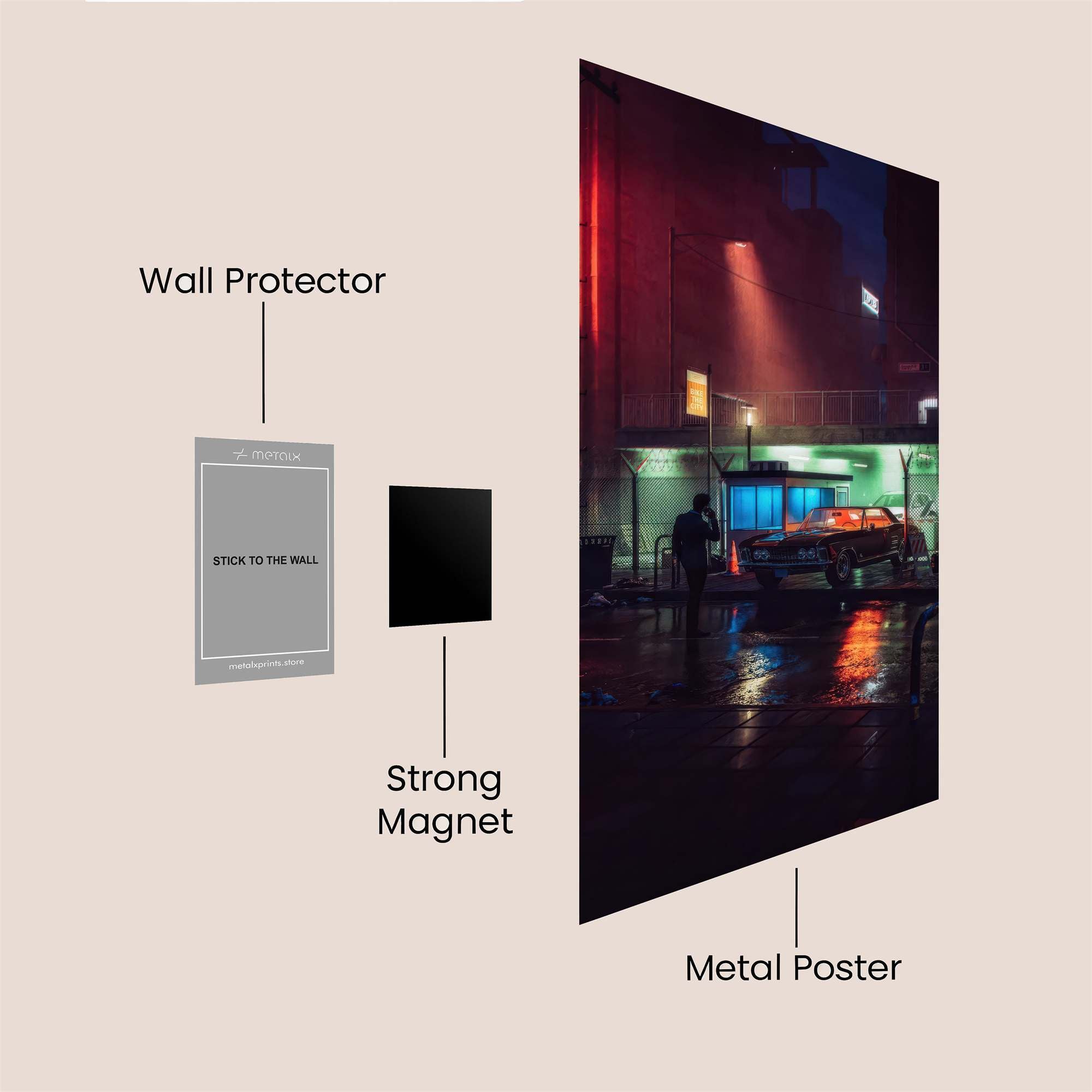 Neon Serenity Safe Wall Magnetic / M