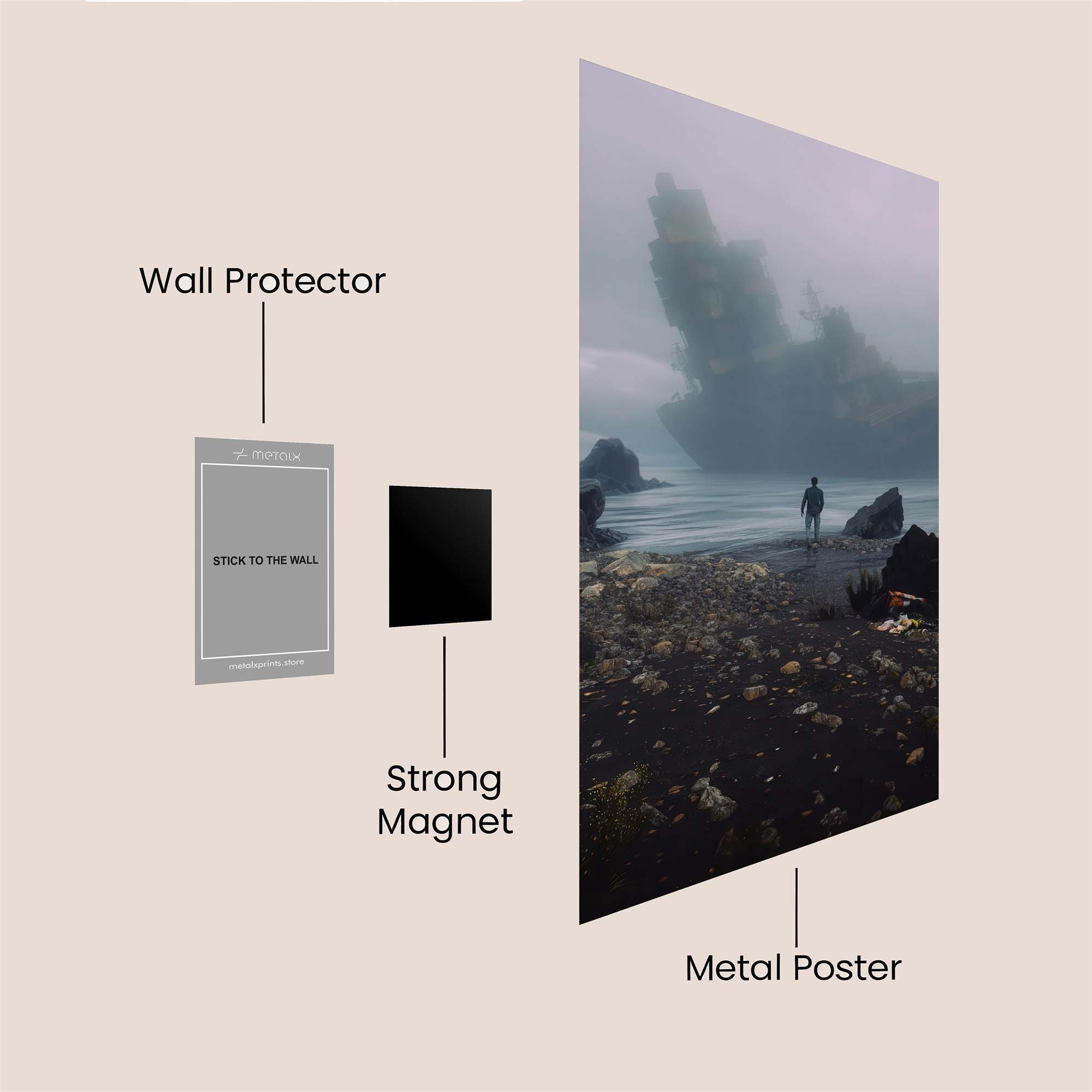 Wrecked Solitude Safe Wall Magnetic / M