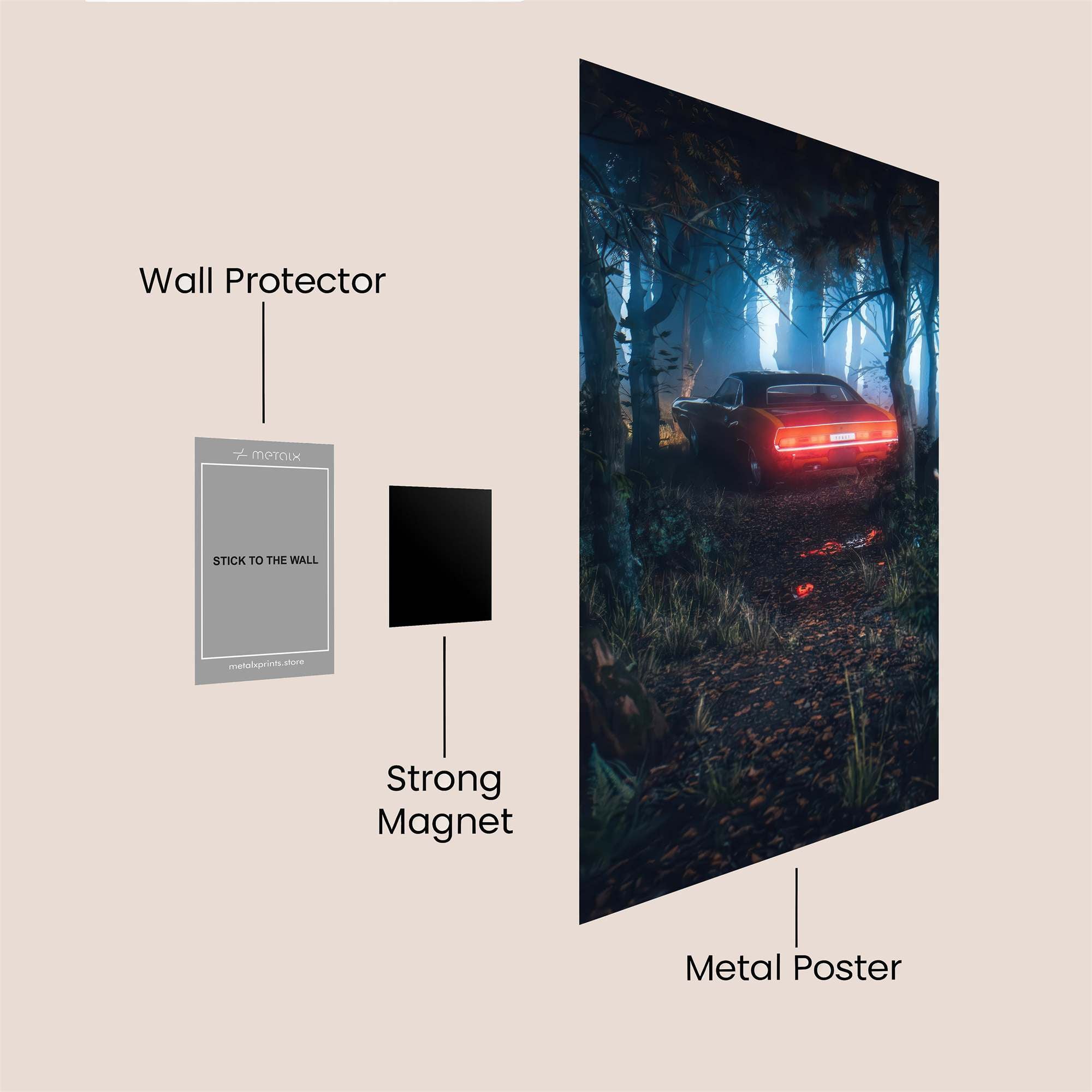 Mustang Mystery Safe Wall Magnetic / M