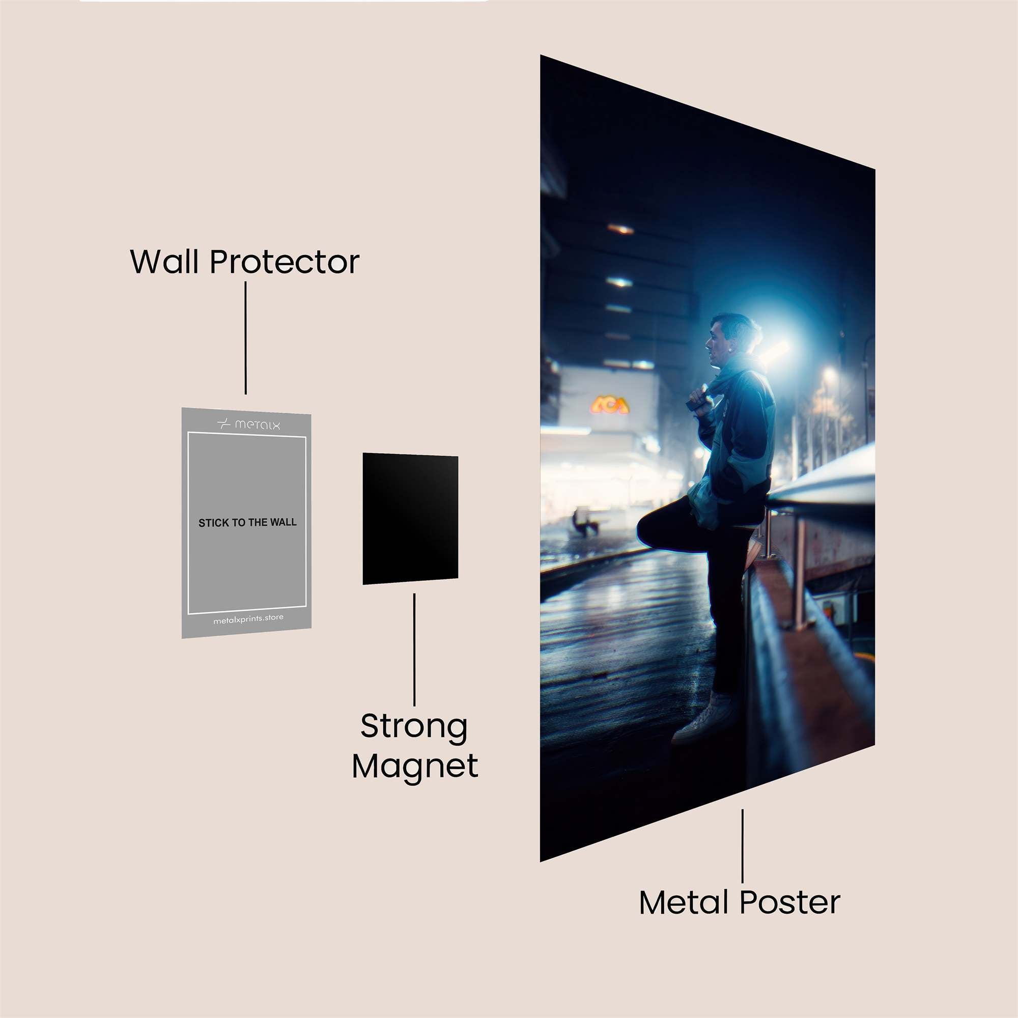 Night Reflection Safe Wall Magnetic / M