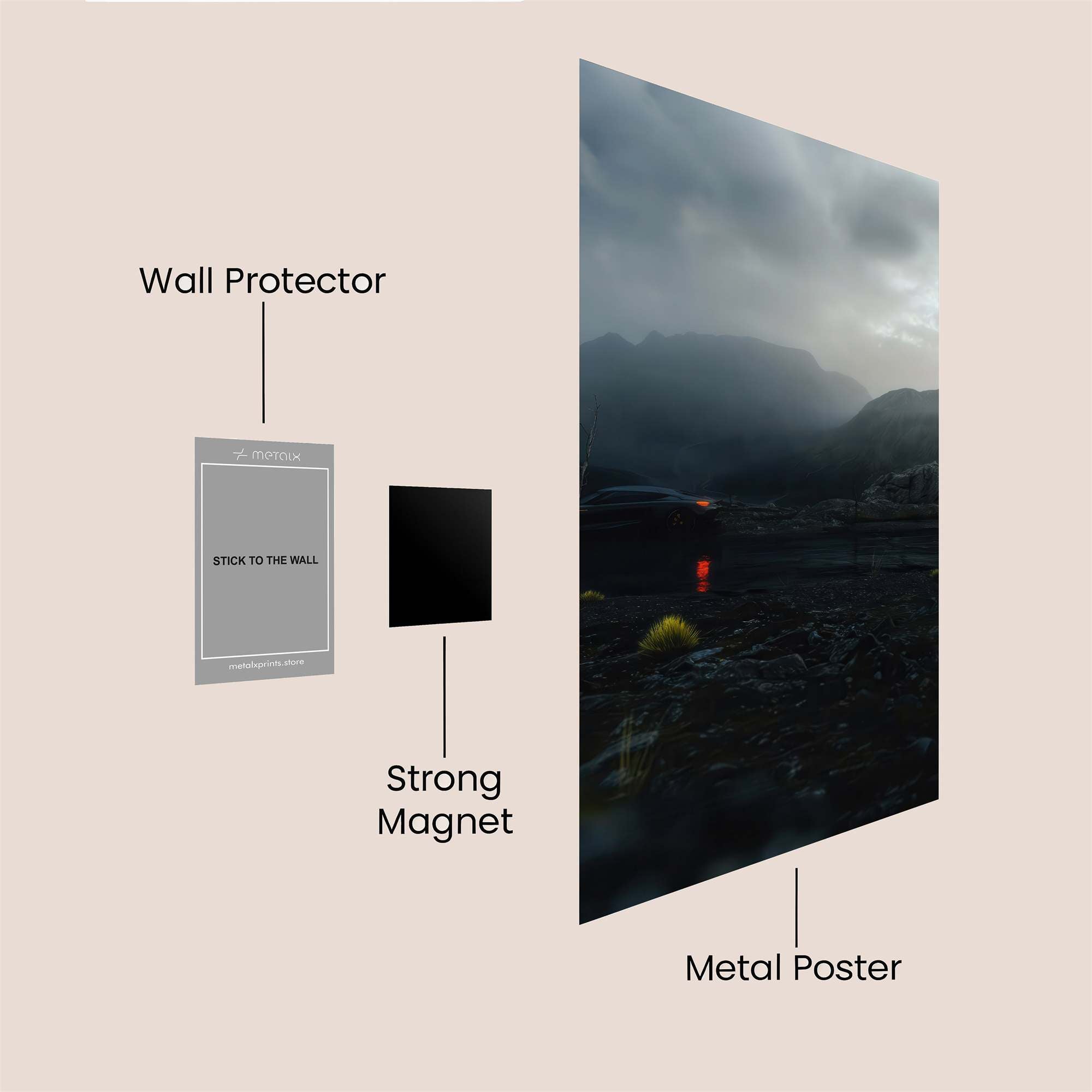 Mountain Gloom Safe Wall Magnetic / M
