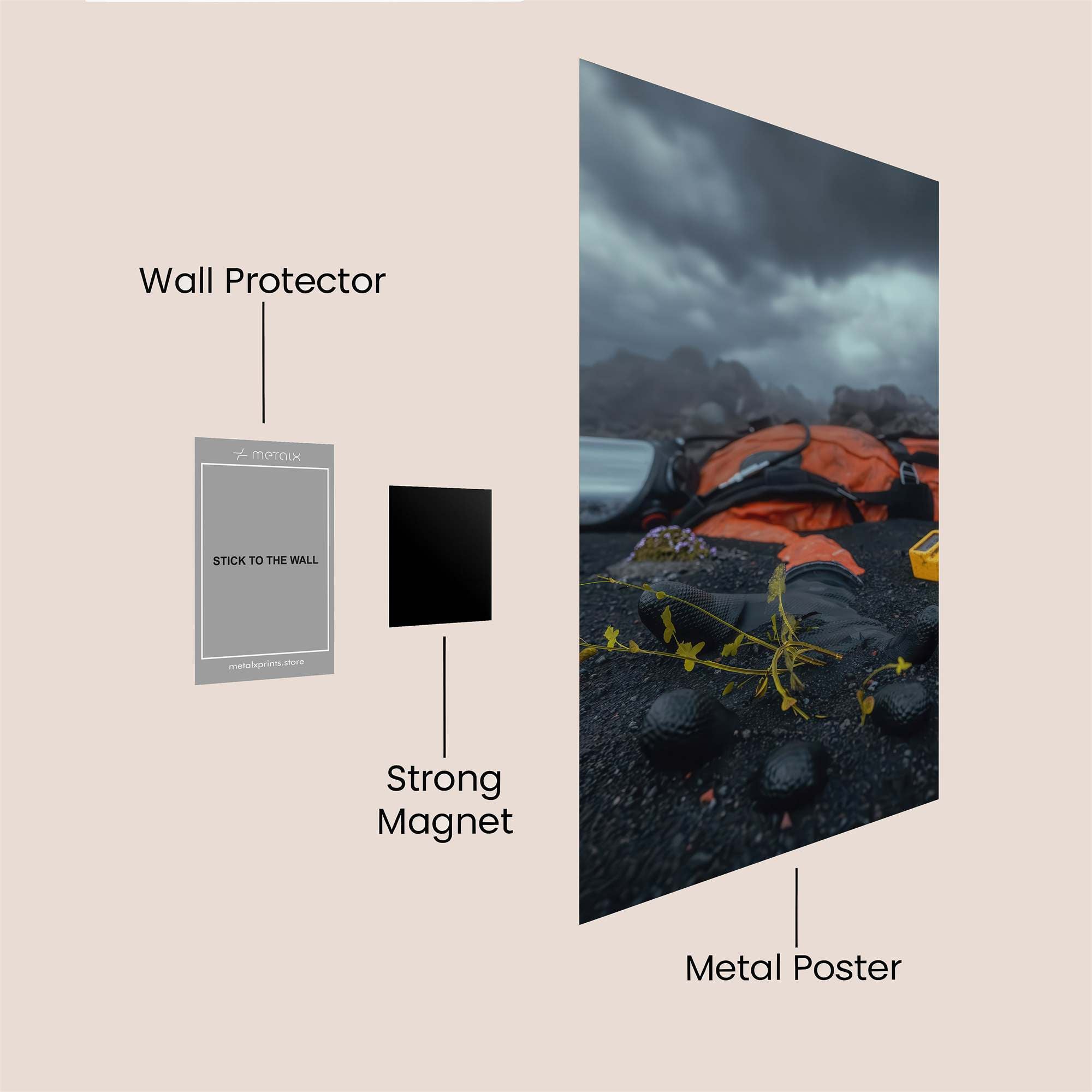 Volcano Tranquil Safe Wall Magnetic / M