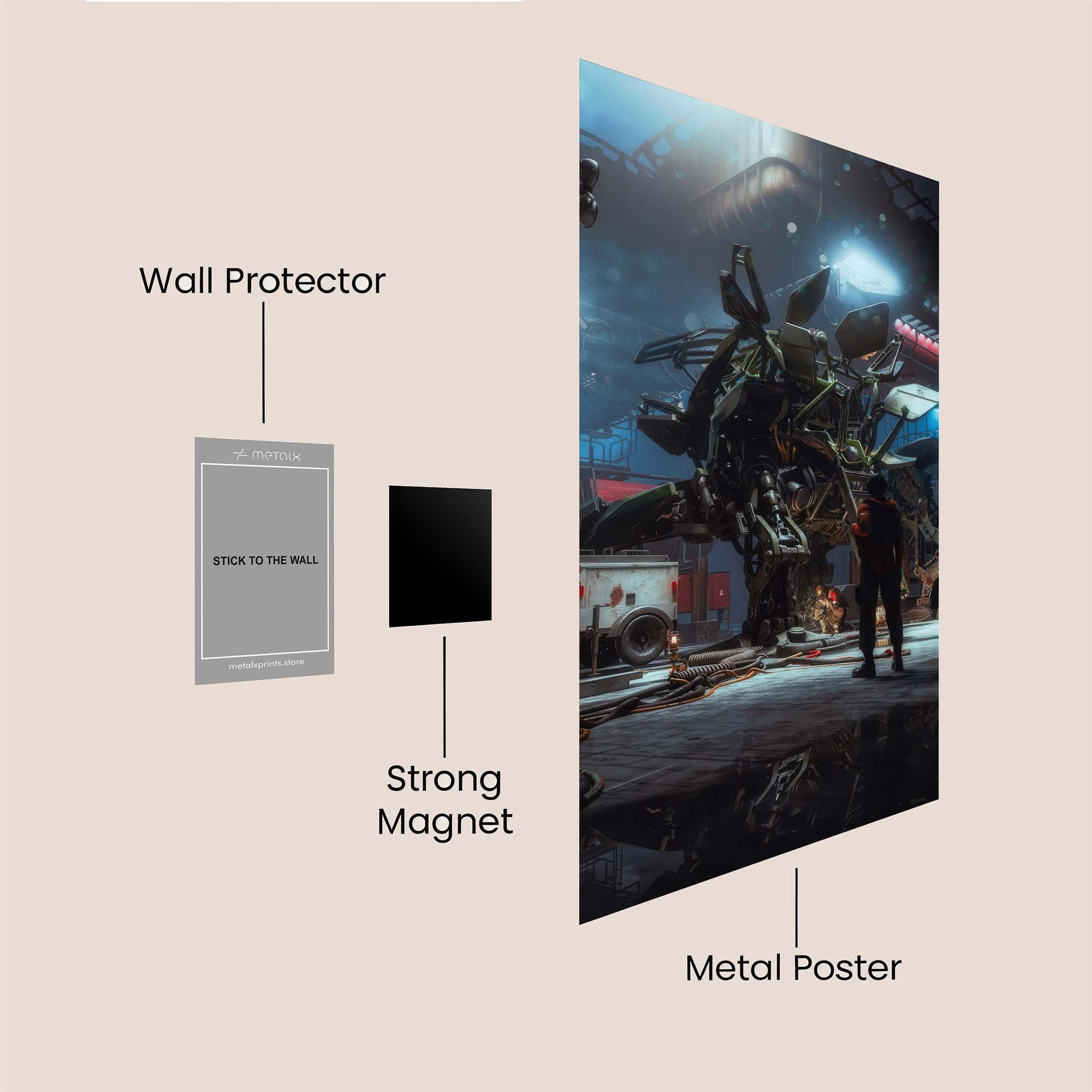 Robot Intrigue Safe Wall Magnetic / M