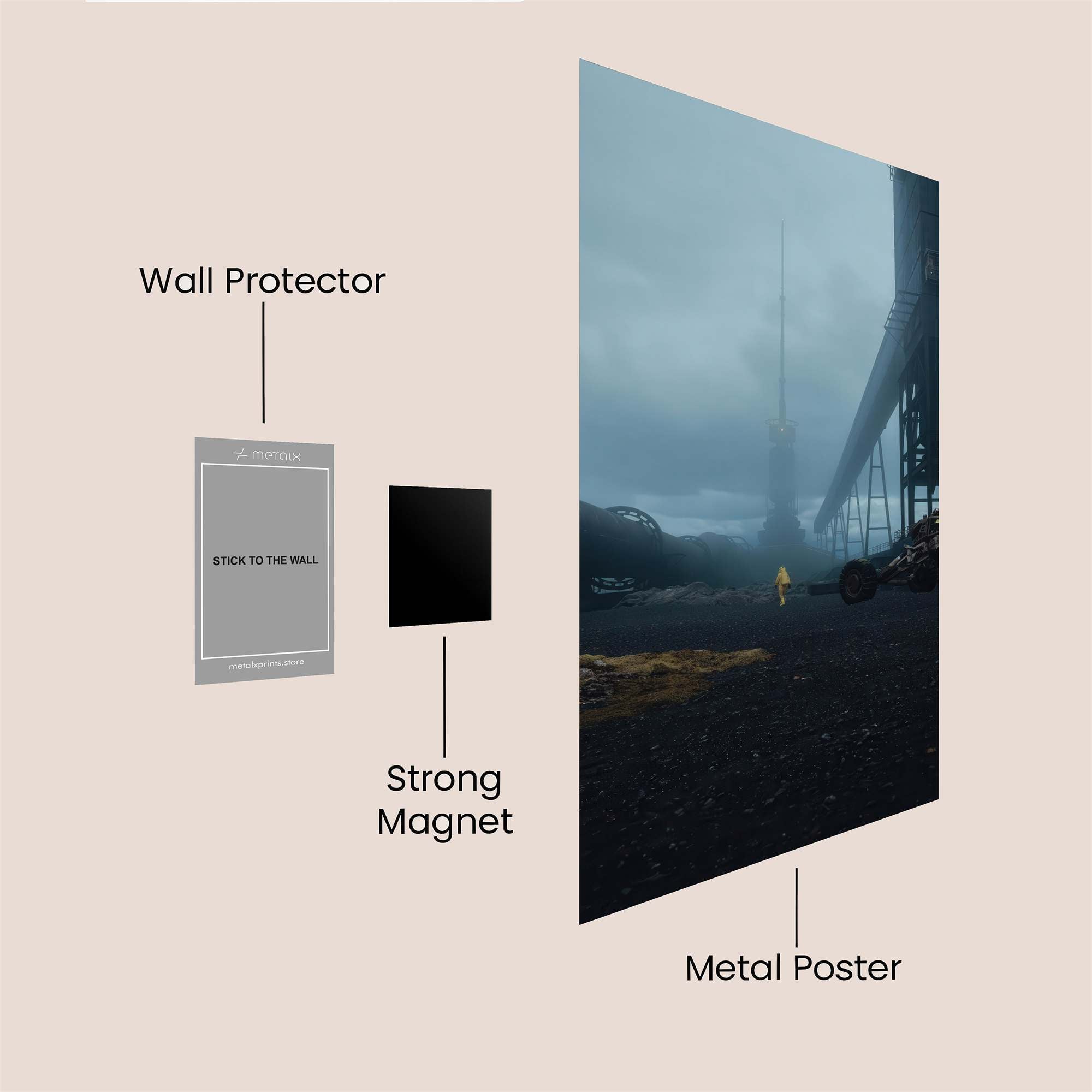 Worker Gloom Safe Wall Magnetic / M