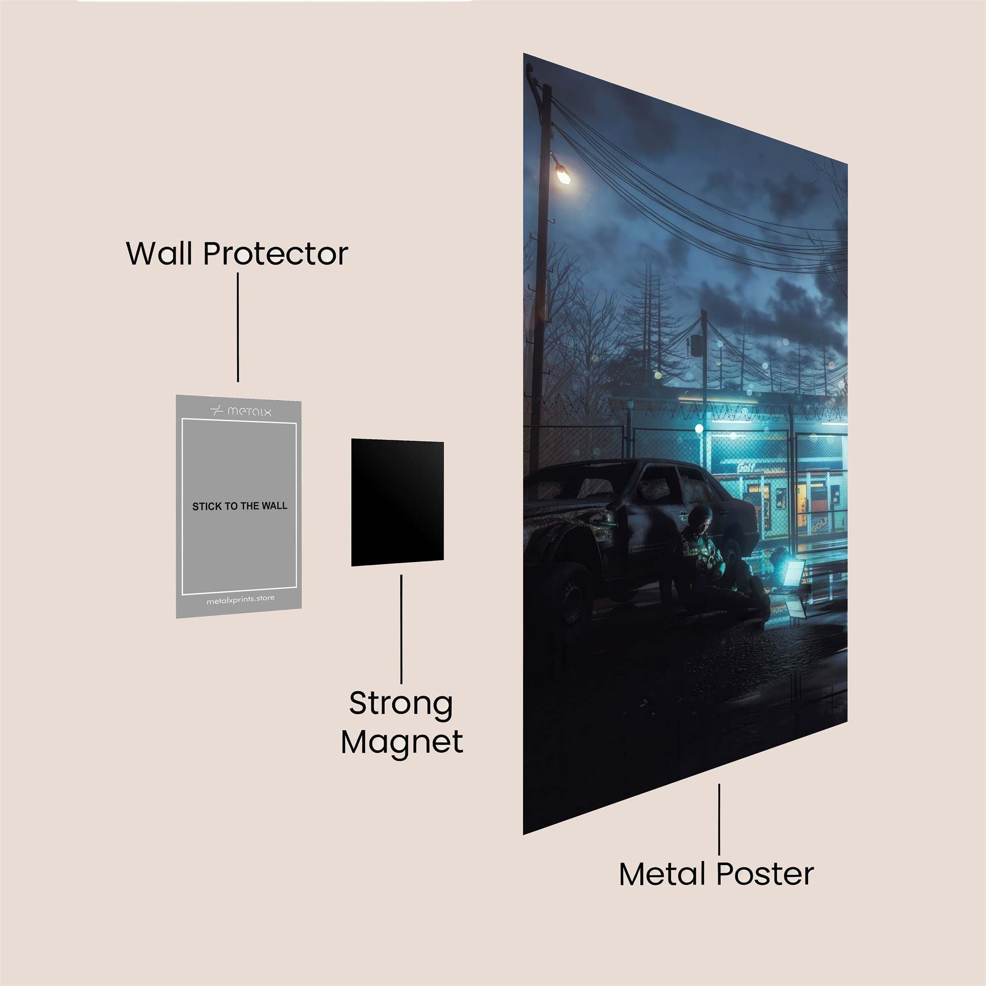 Neon Desolation Safe Wall Magnetic / M