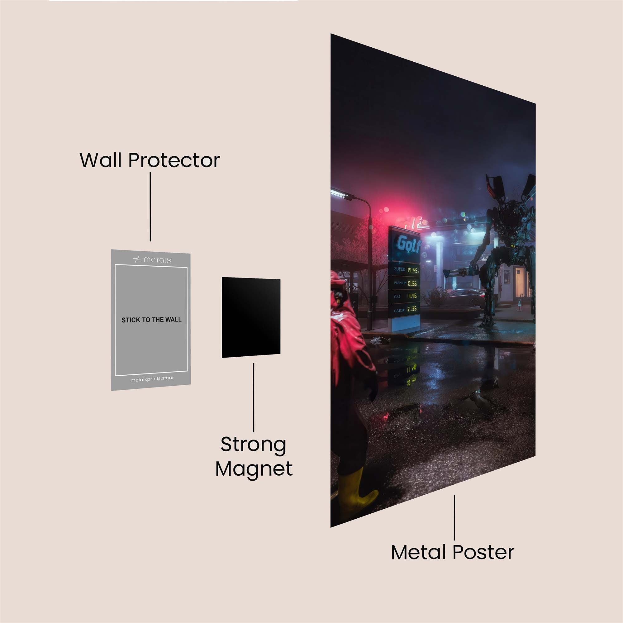 Slenderman Gloom Safe Wall Magnetic / M