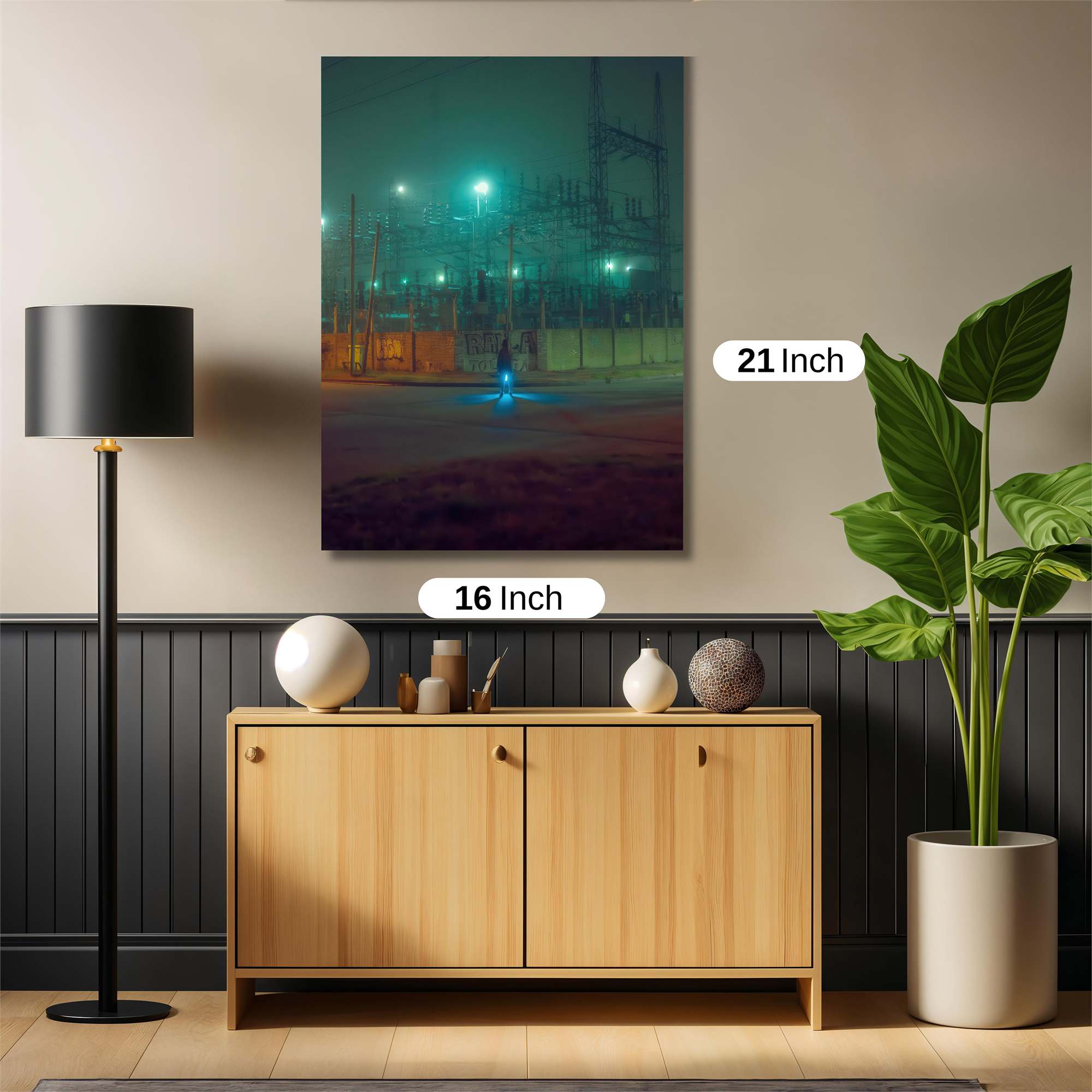 Grid Gloom Safe Wall Magnetic / M