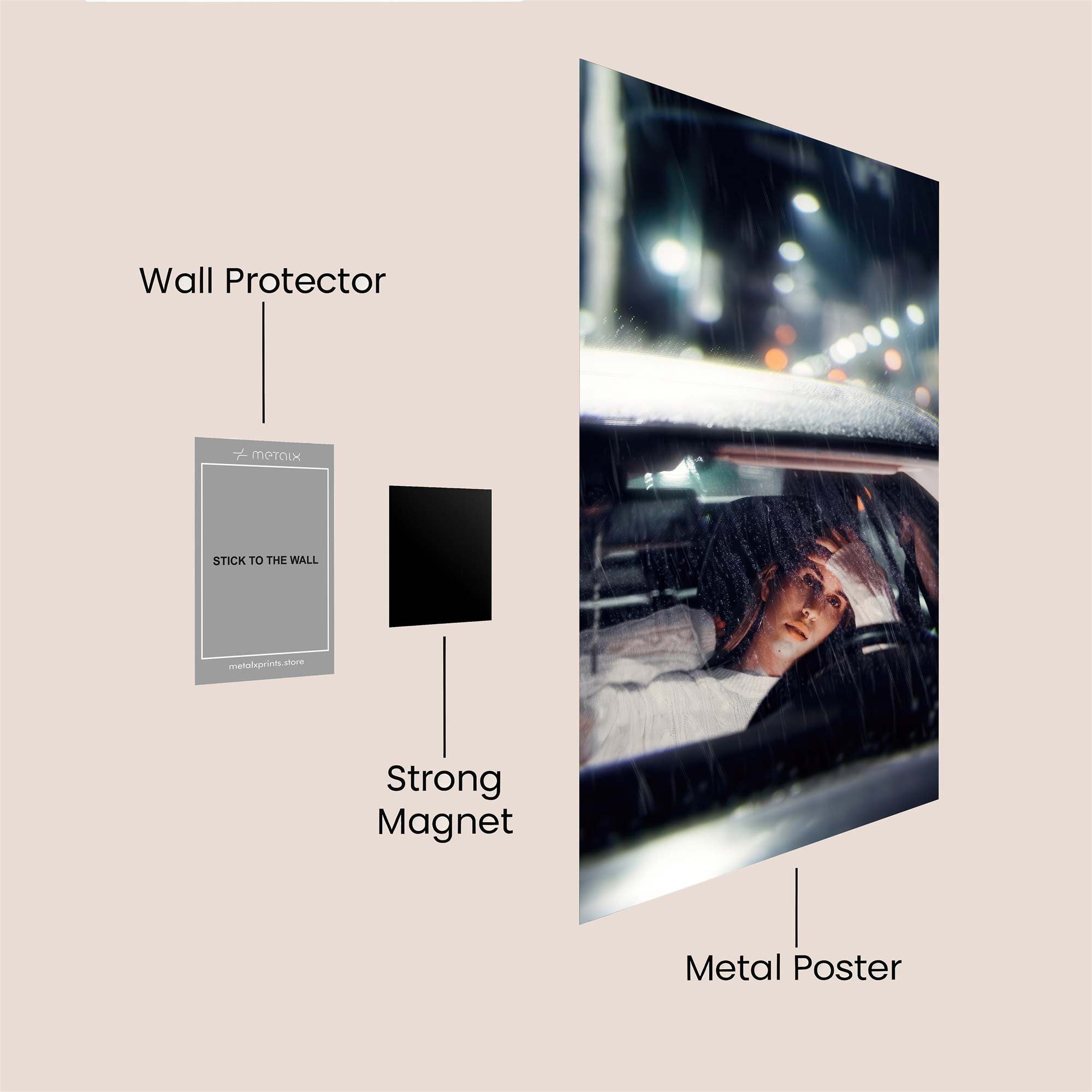 Rainy Reverie Safe Wall Magnetic / M