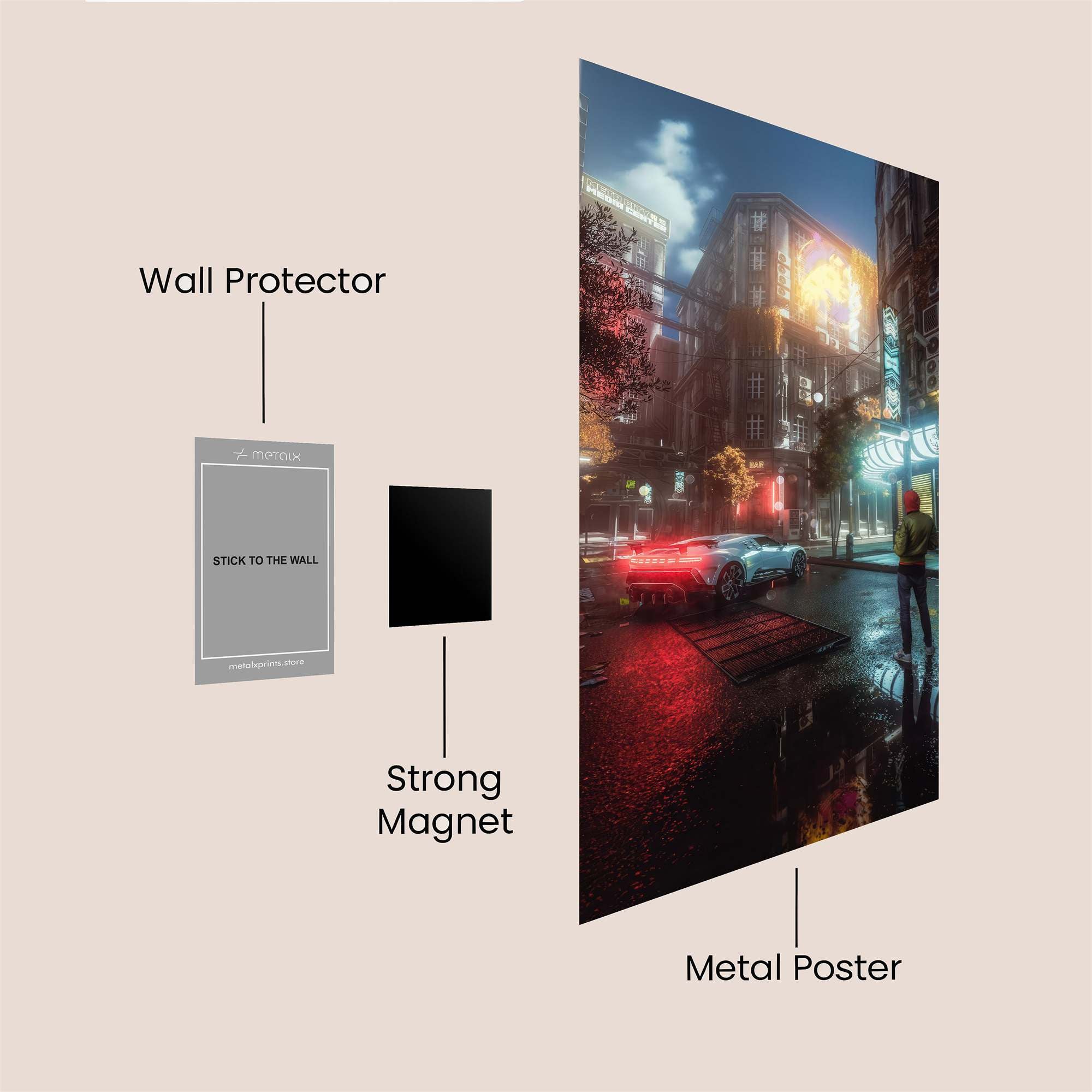 Cyberpunk Solitude Safe Wall Magnetic / M