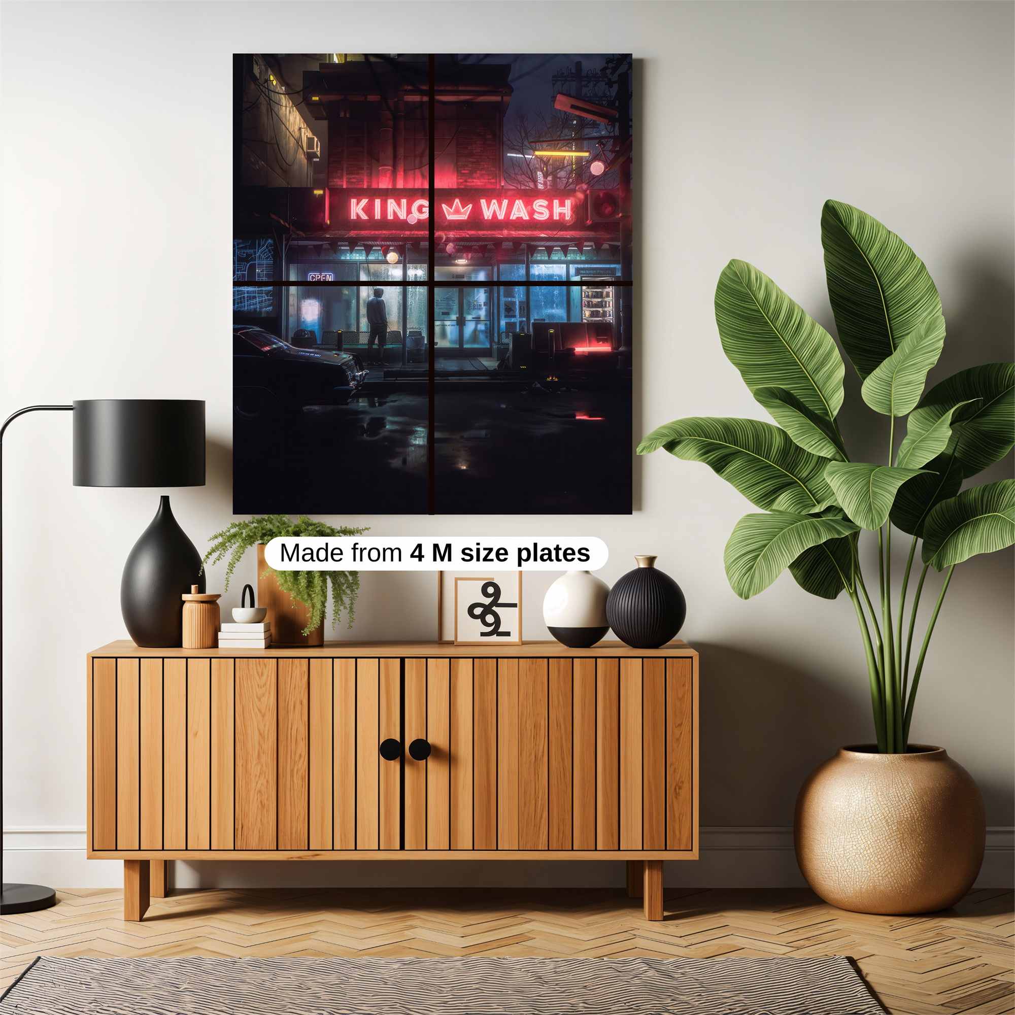 King Wash Neon Safe Wall Magnetic / M