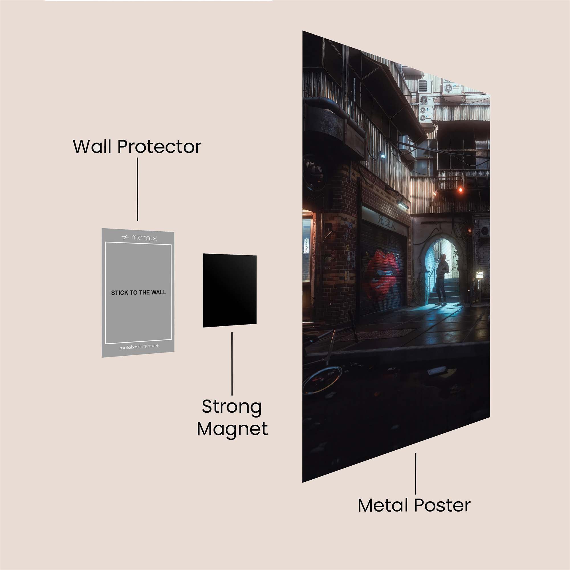 Neon Mystery Safe Wall Magnetic / M