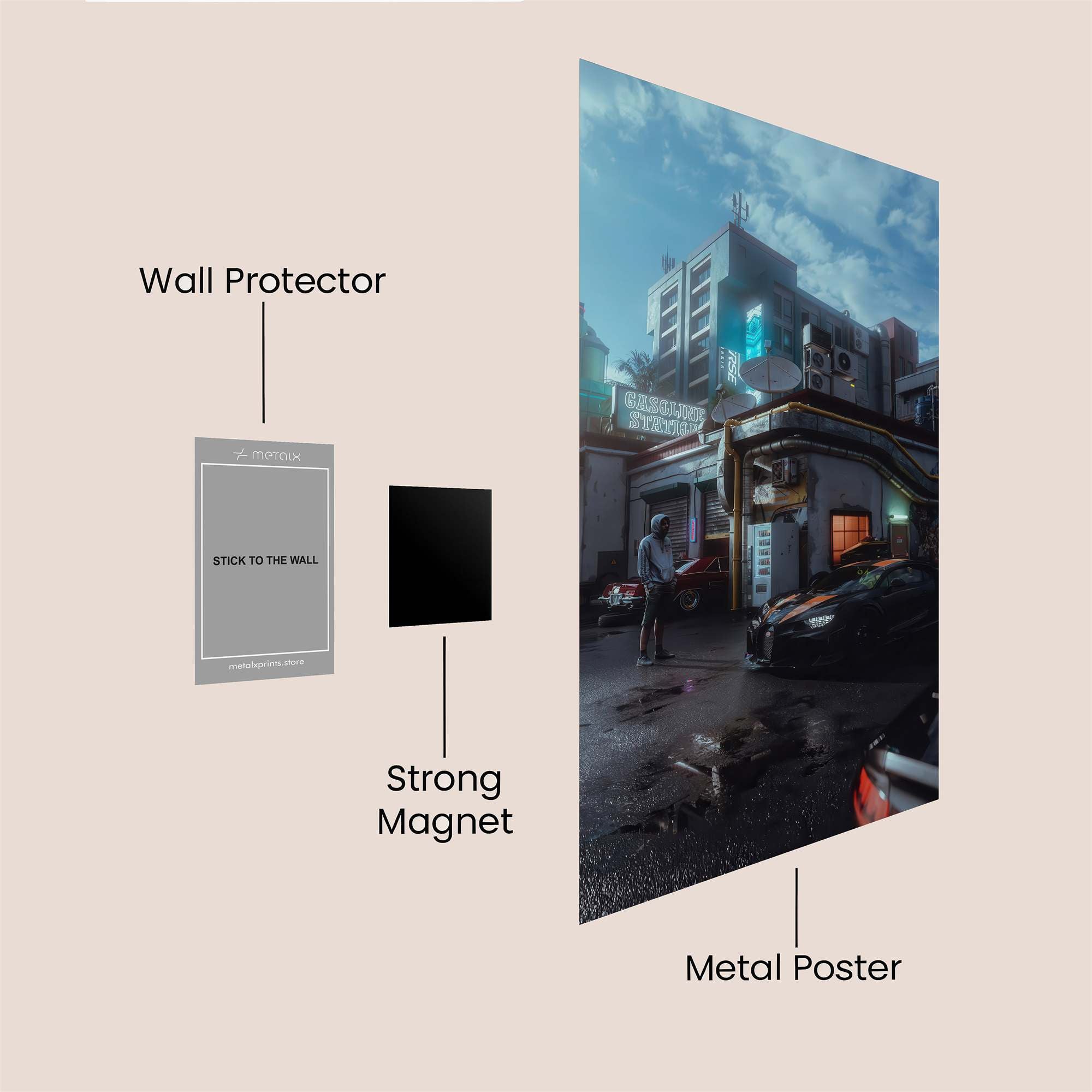 Neon Dystopia Safe Wall Magnetic / M