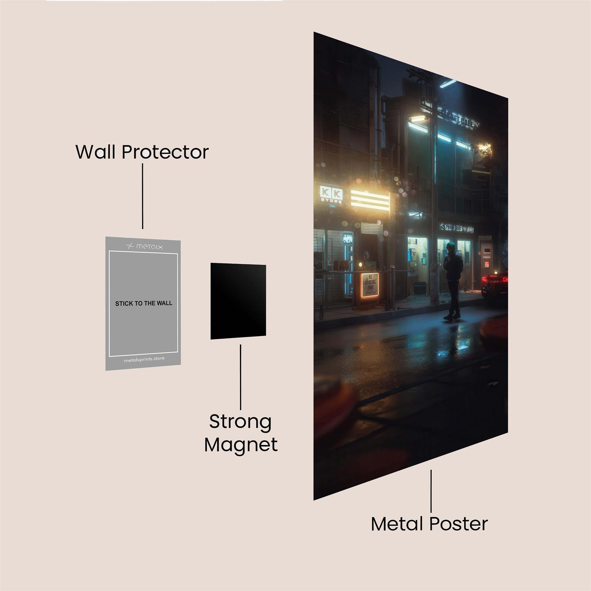 Cyberpunk Solitude Safe Wall Magnetic / M