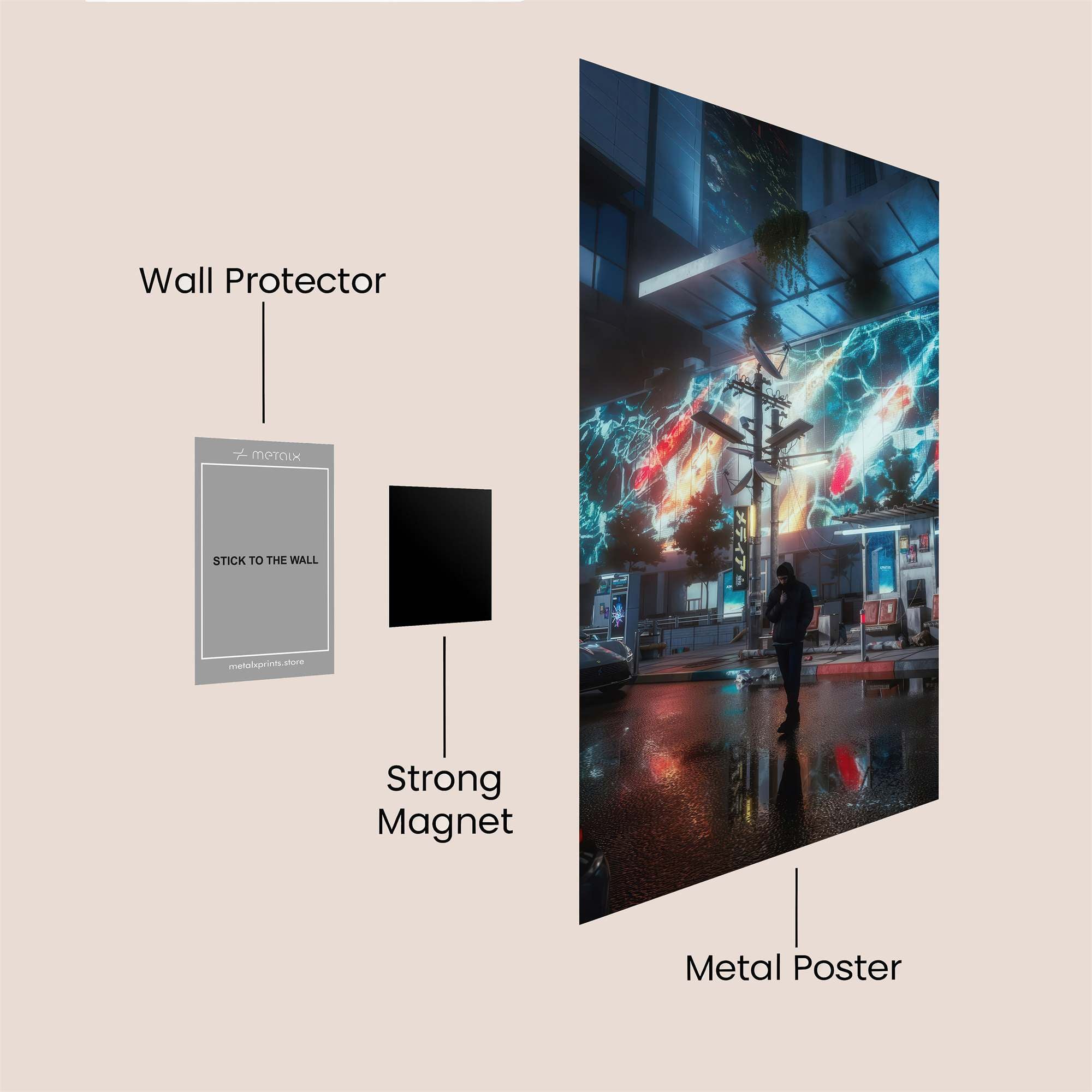Neon Serenity Safe Wall Magnetic / M