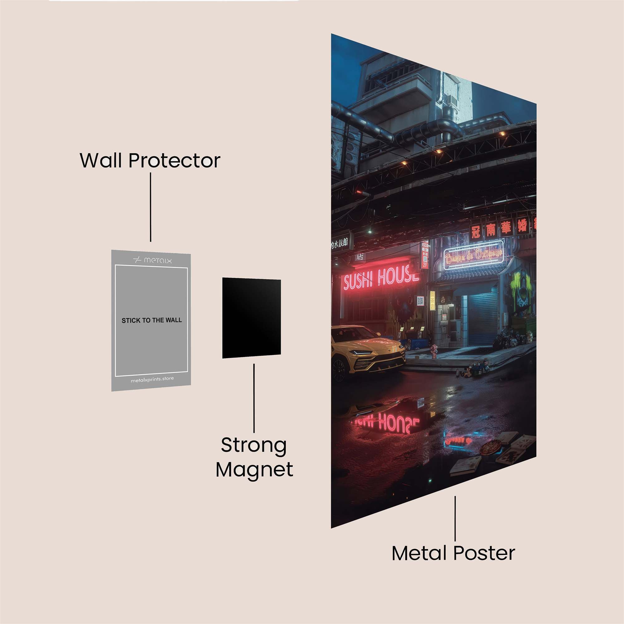Cyberpunk Haven Safe Wall Magnetic / M
