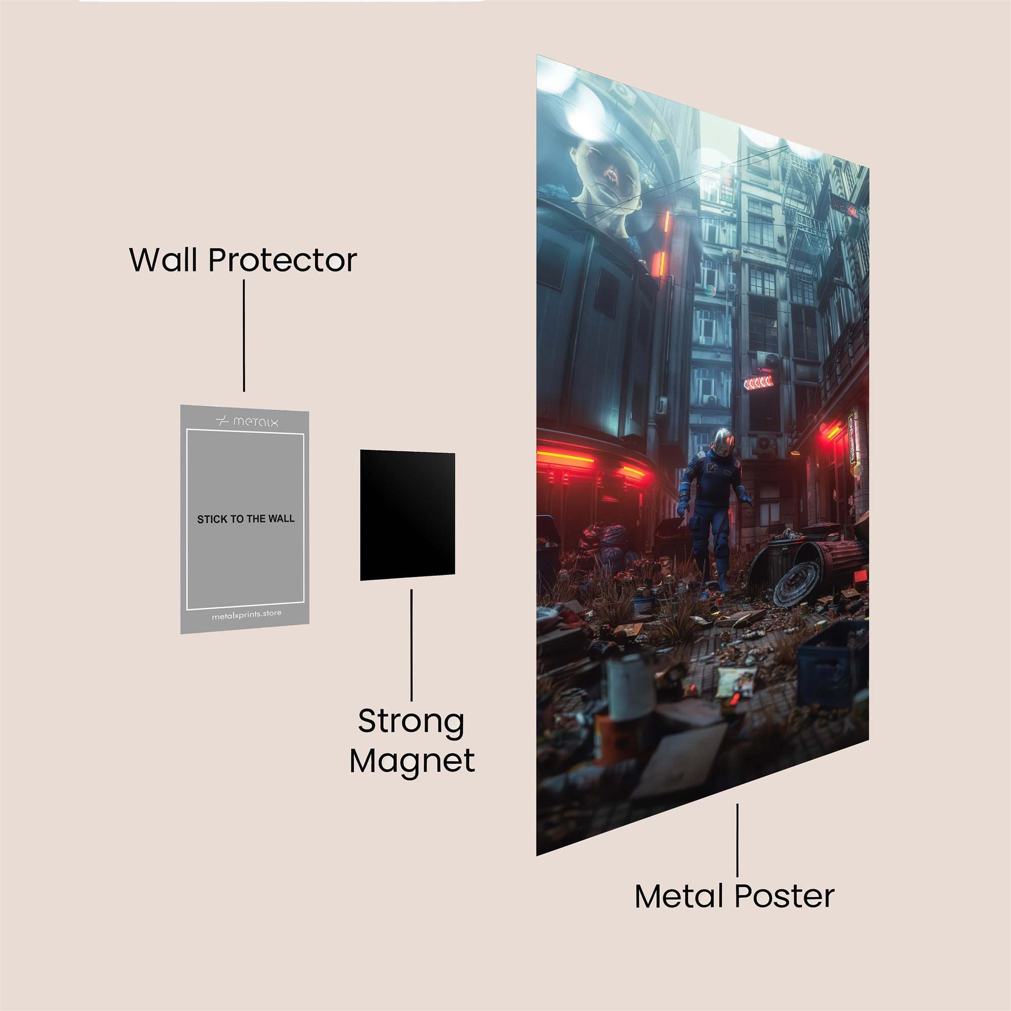 Cyberpunk Desolation Safe Wall Magnetic / M