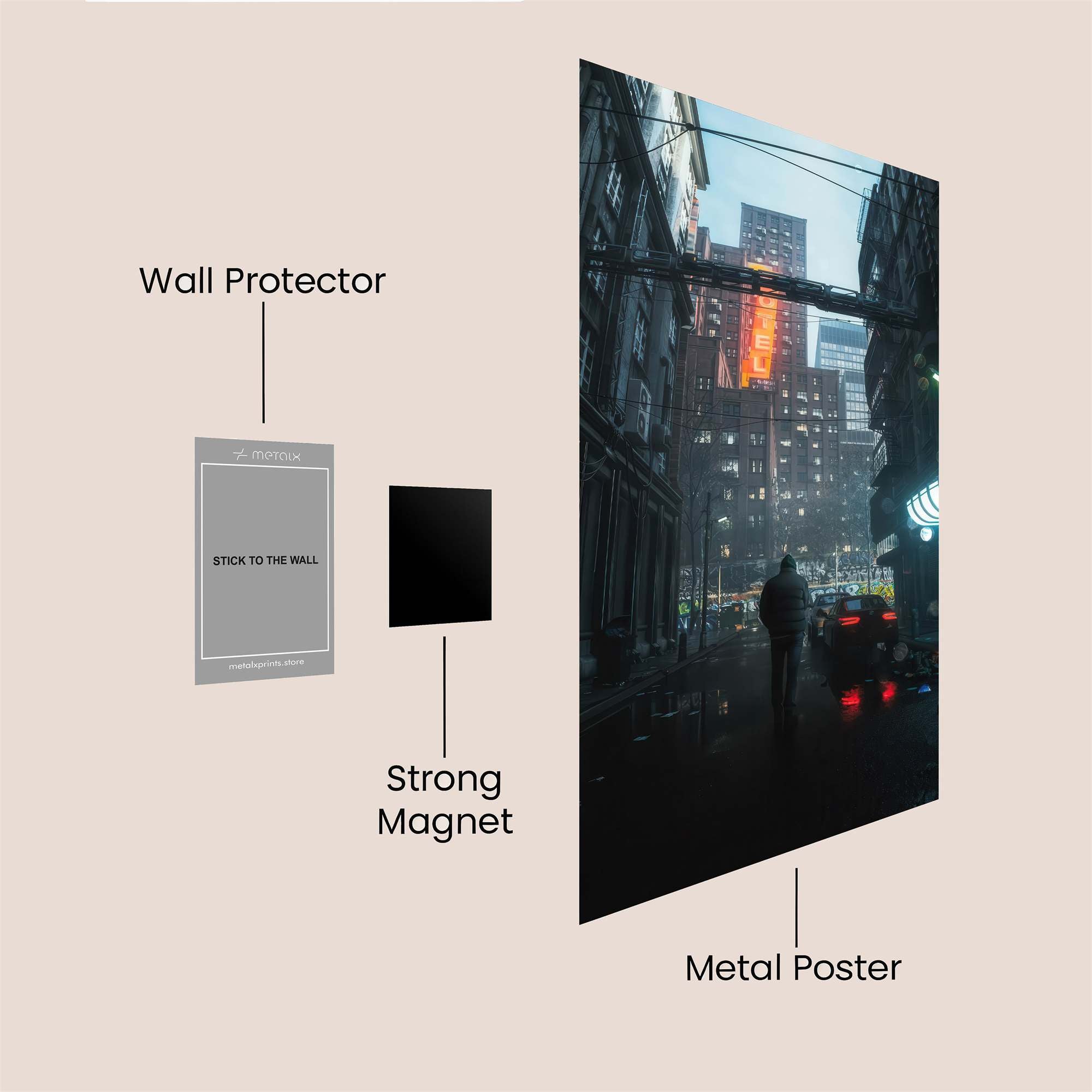 Cyberpunk Solitude Safe Wall Magnetic / M