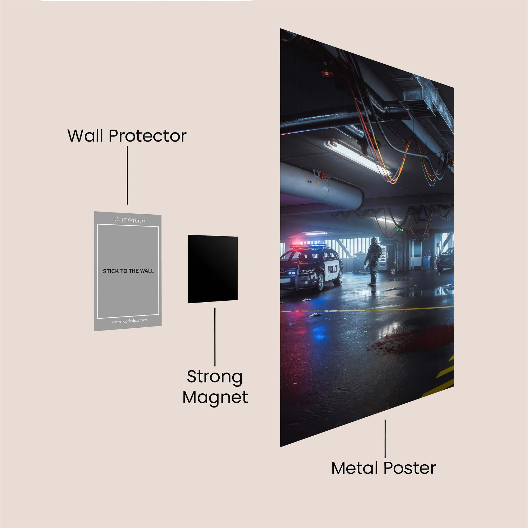 Police Pursuit Safe Wall Magnetic / M