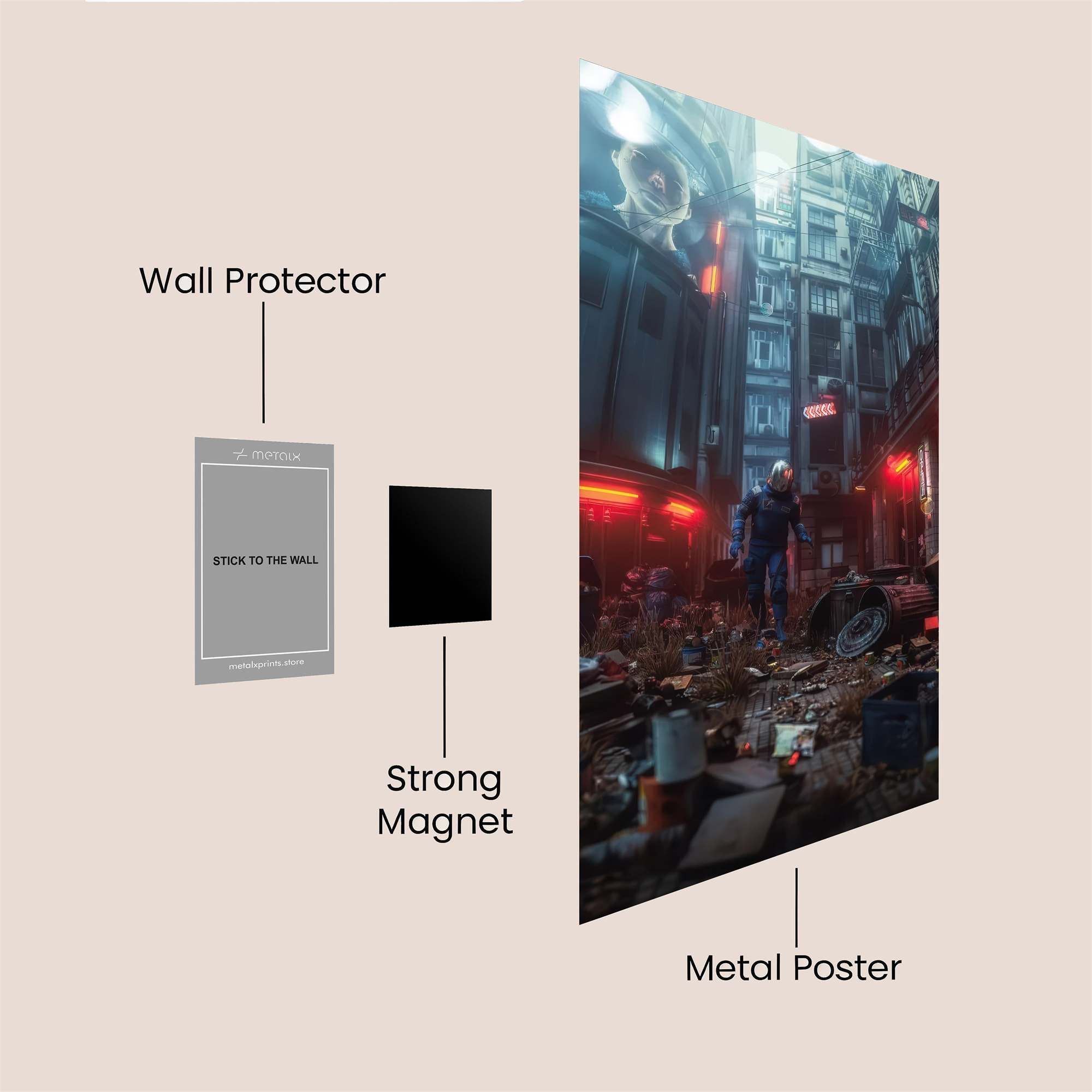 Cyberpunk Desolation Safe Wall Magnetic / M