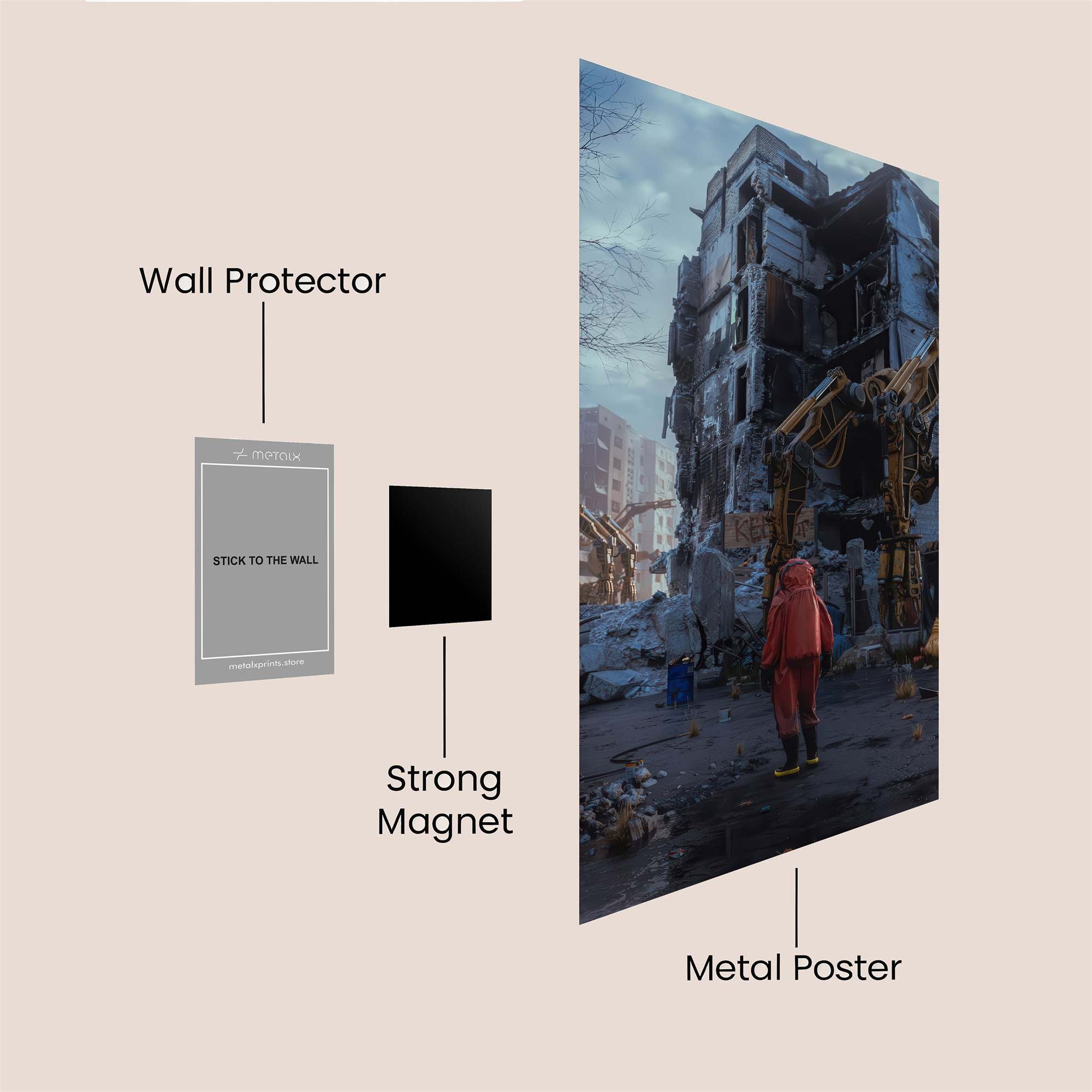 Ruins Desolation Safe Wall Magnetic / M