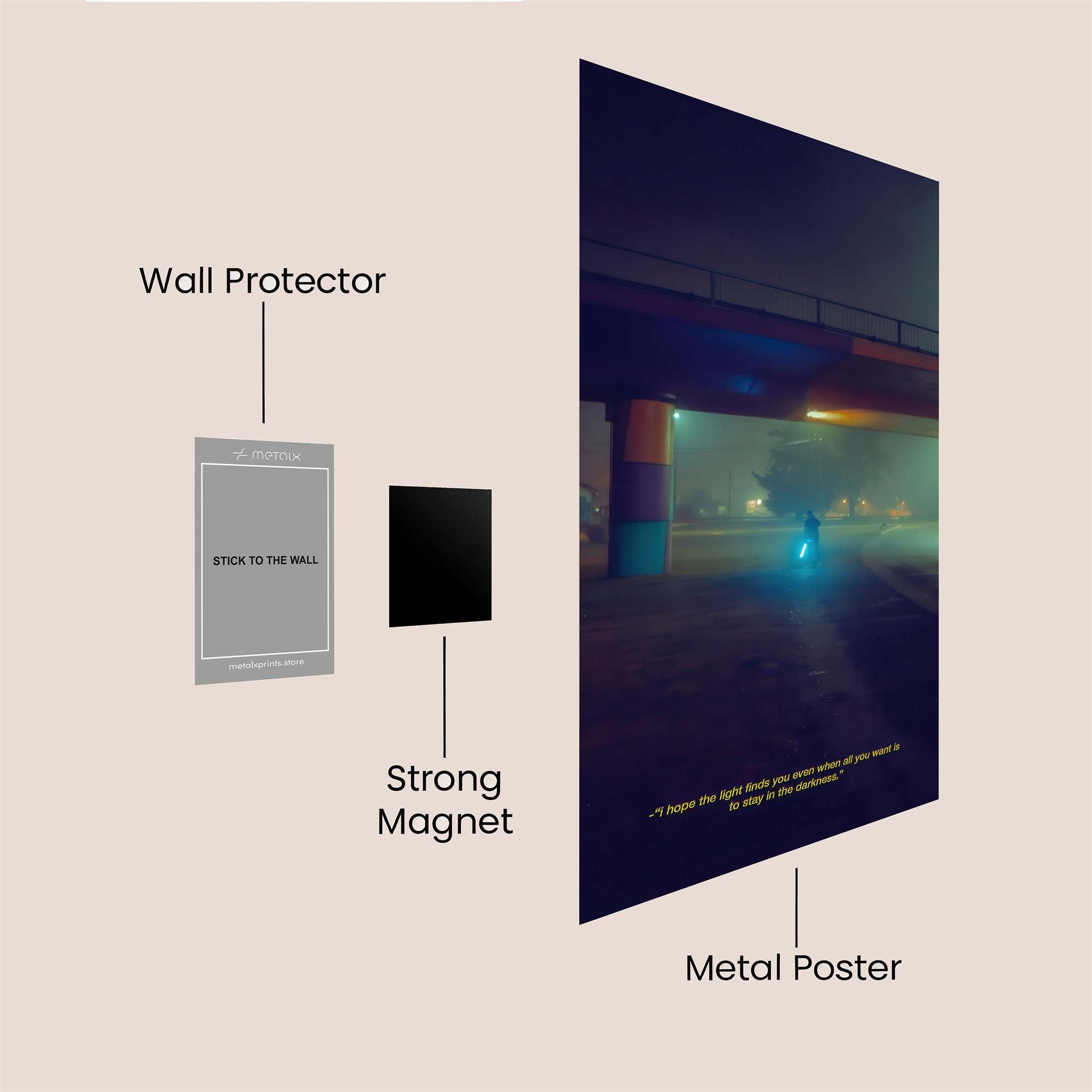 Neon Solitude Safe Wall Magnetic / M