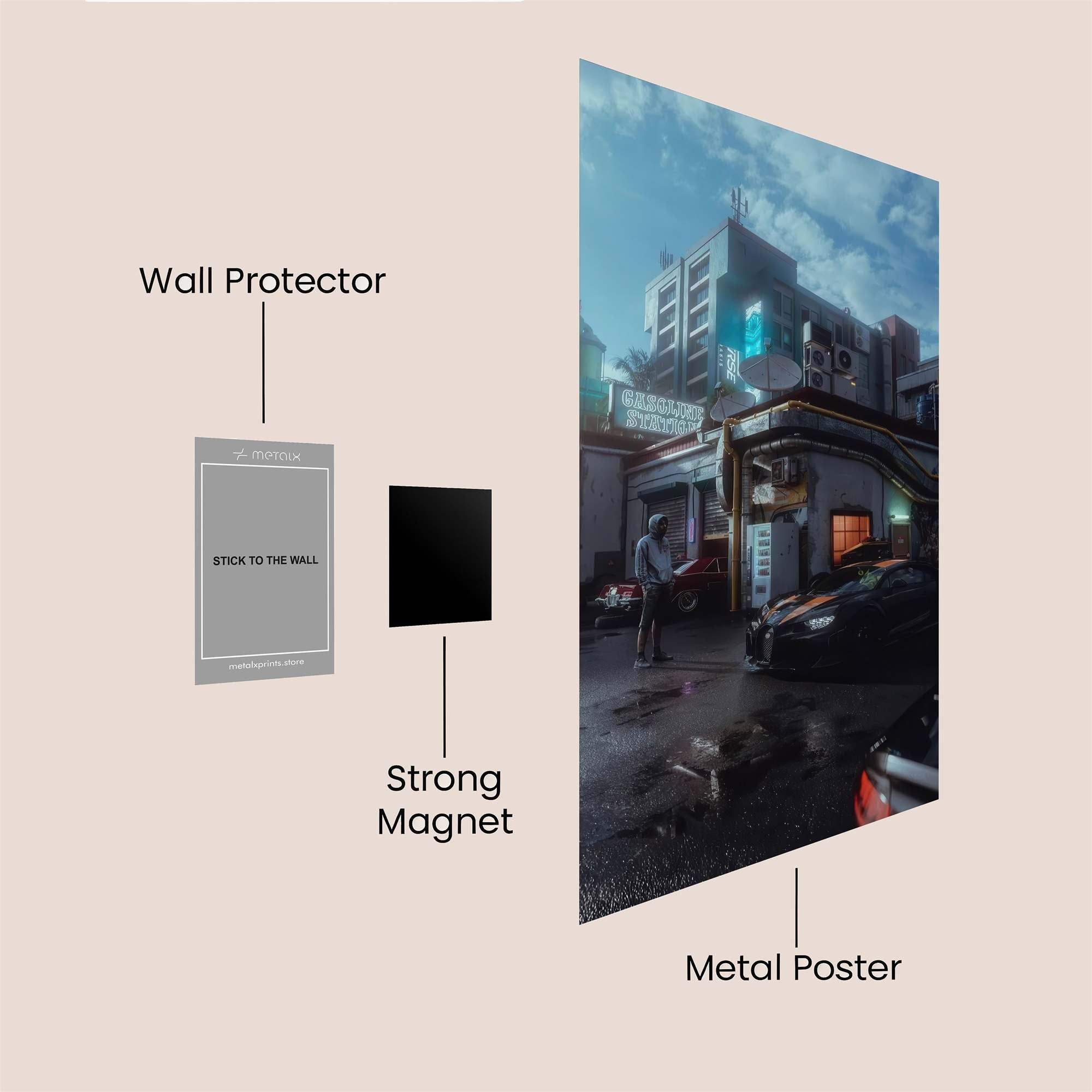 Cyberpunk Dusk Safe Wall Magnetic / M
