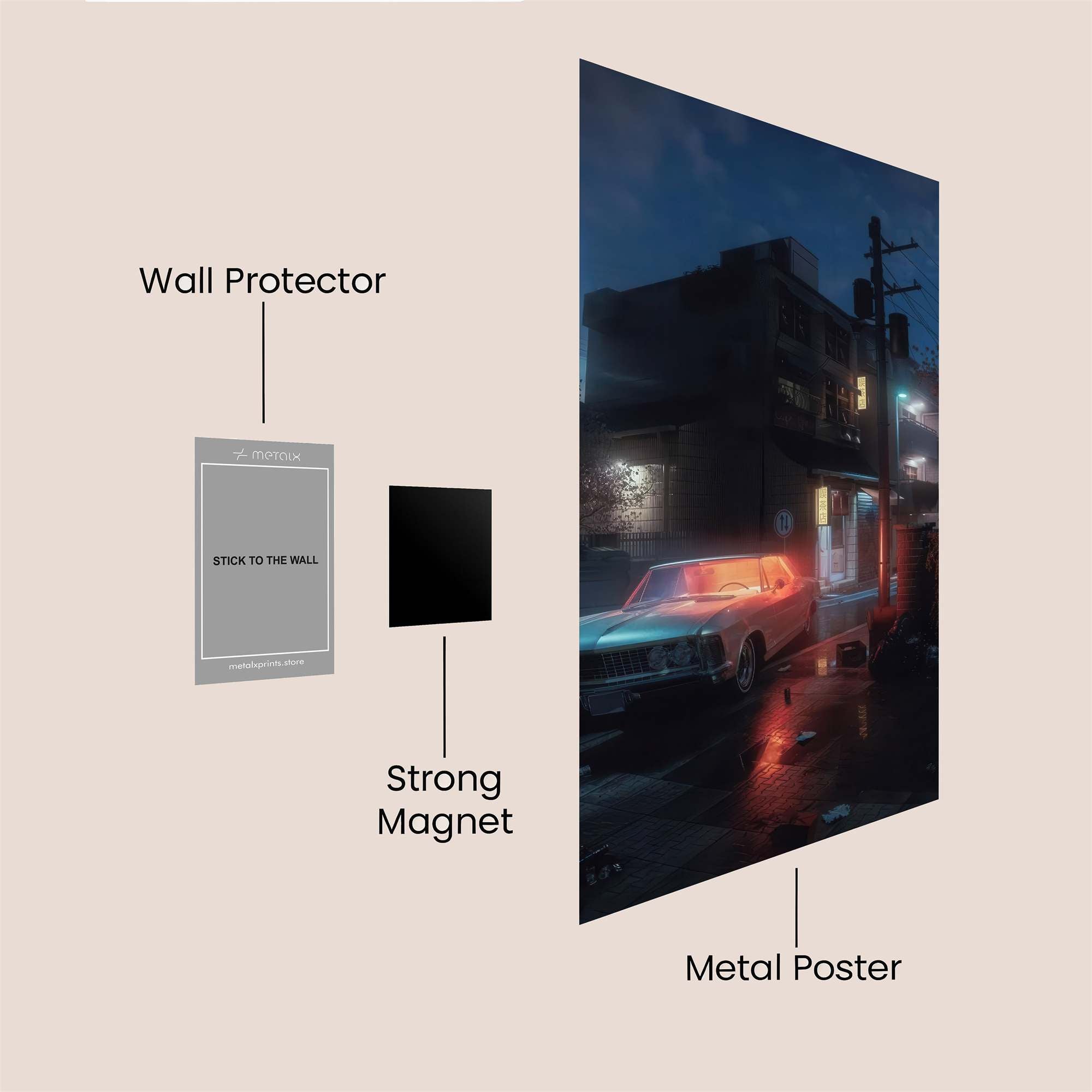 Neon Noir Safe Wall Magnetic / M