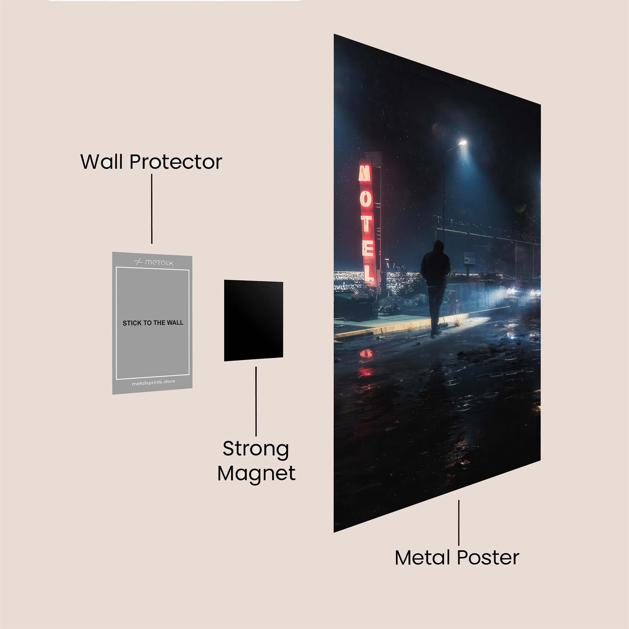 Neon Solitude Safe Wall Magnetic / M