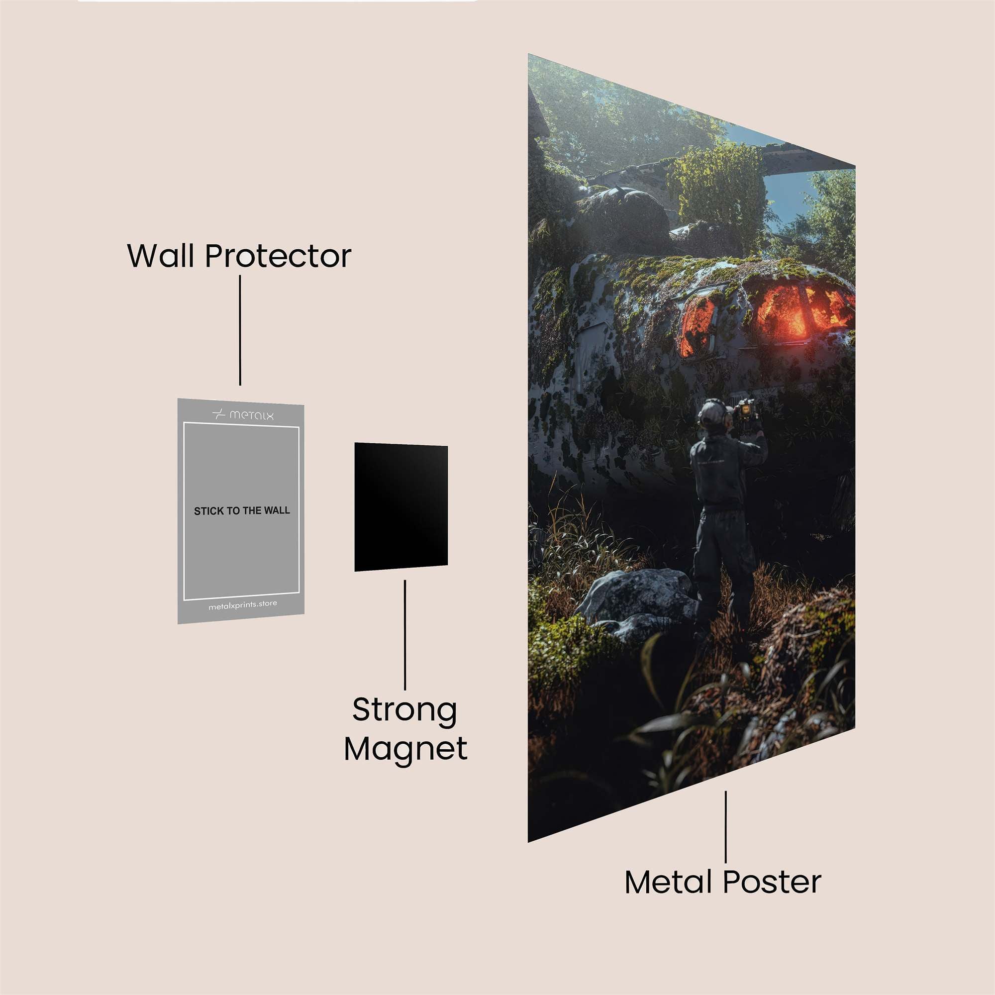 Helicopter Haunt Safe Wall Magnetic / M