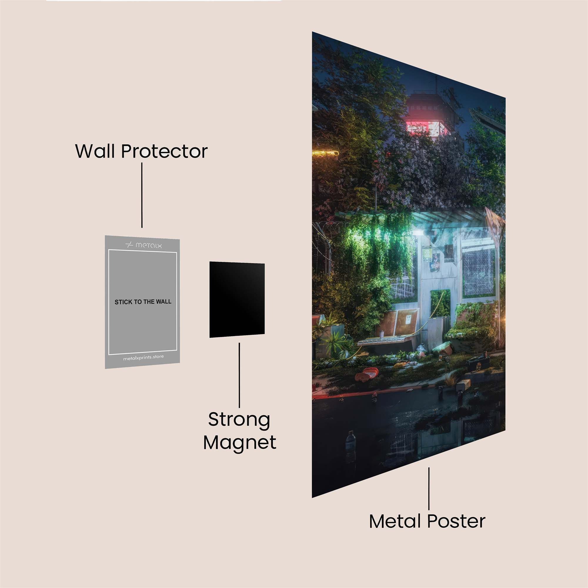 Neon Haven Safe Wall Magnetic / M