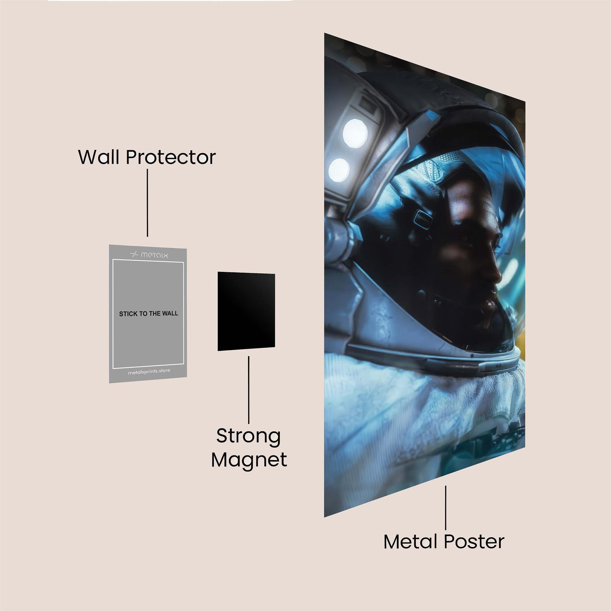 Astronaut Serene Safe Wall Magnetic / M