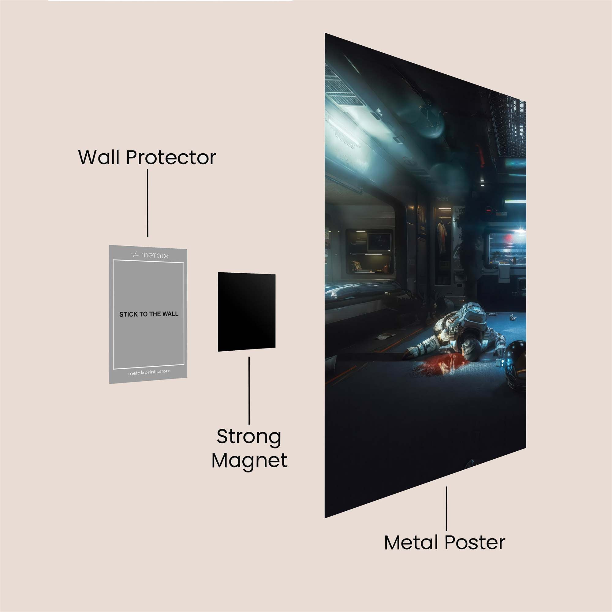 Astronaut Despair Safe Wall Magnetic / M