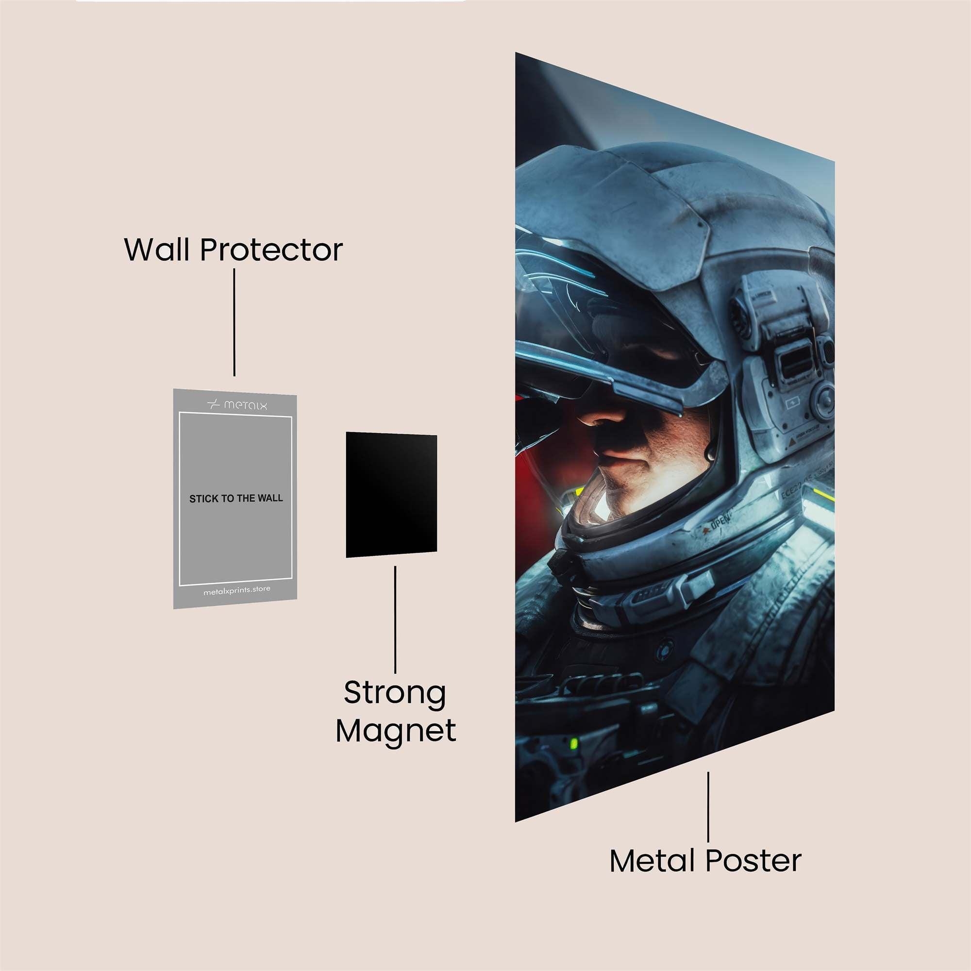 Astronaut Intense Safe Wall Magnetic / M