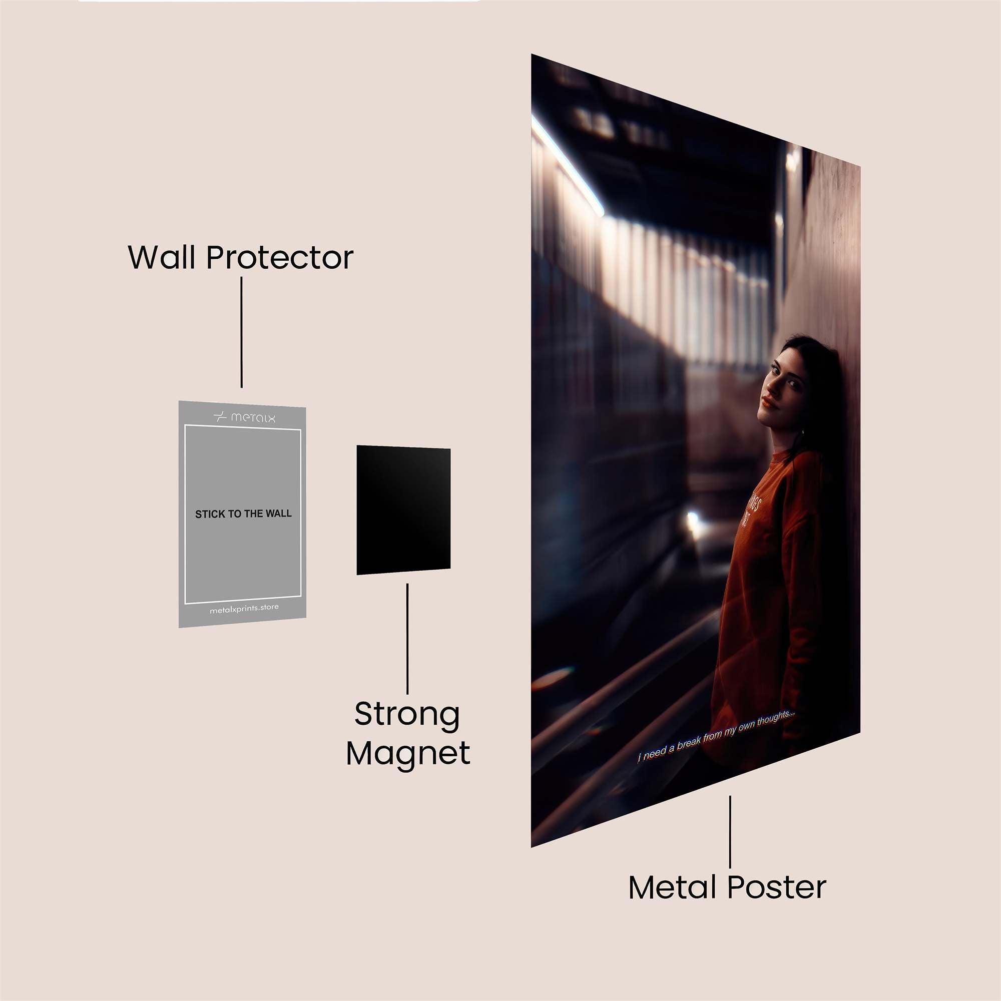 Alleyway Solitude Safe Wall Magnetic / M