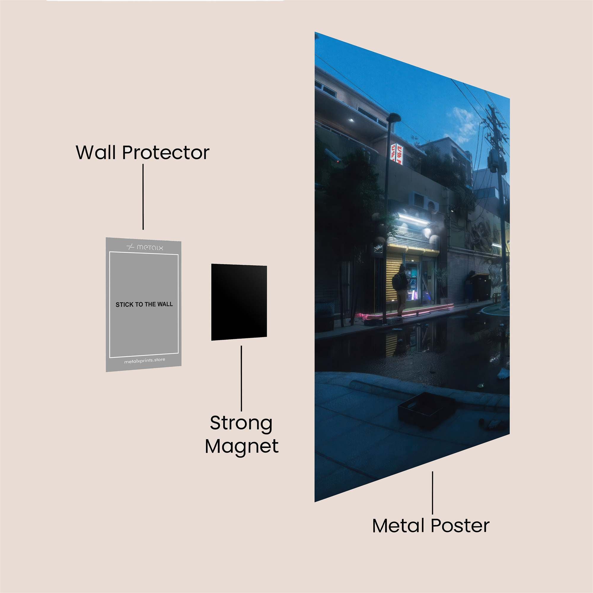 Neon Serenity Safe Wall Magnetic / M