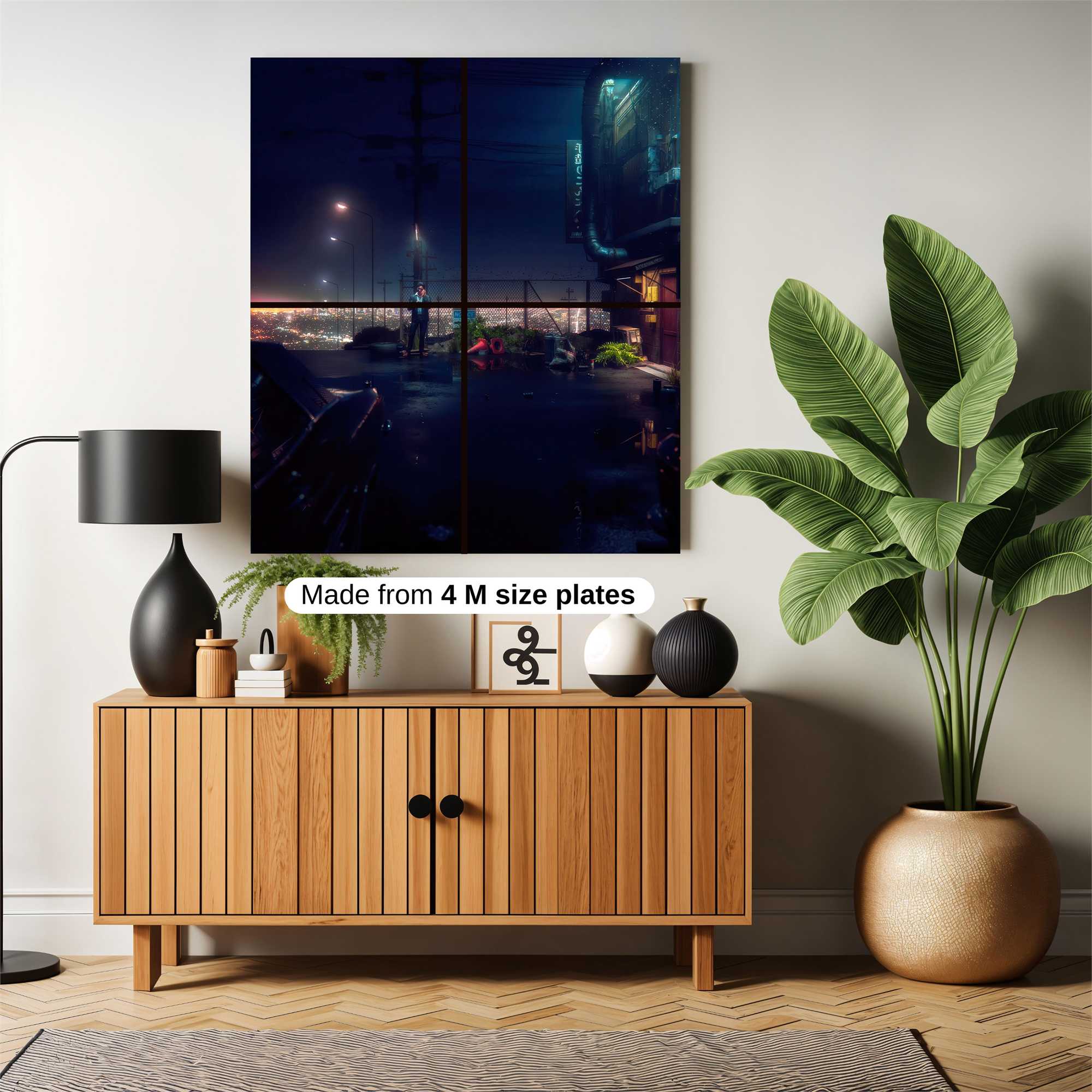 Cityscape Noir Safe Wall Magnetic / M