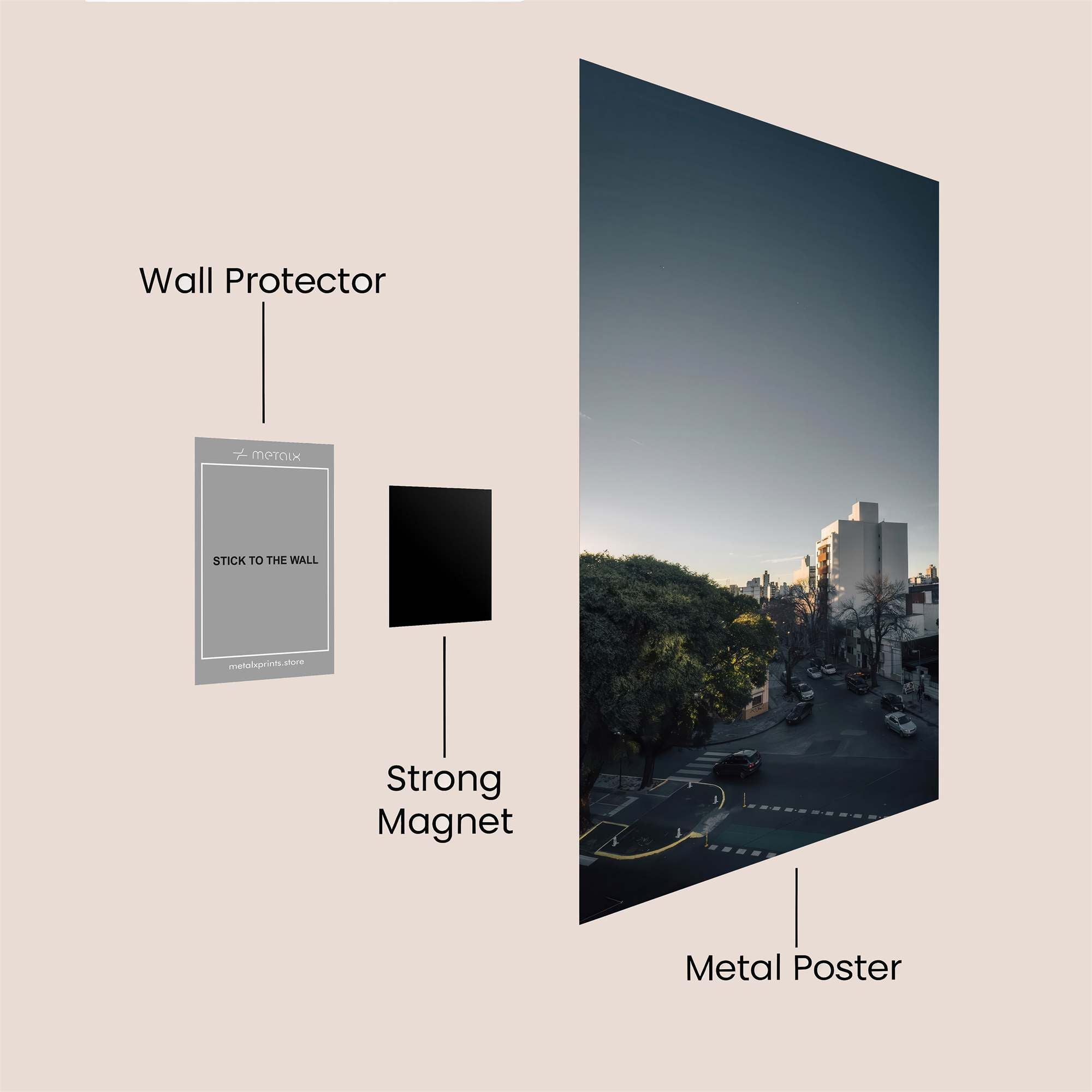 Cityscape Serenity Safe Wall Magnetic / M