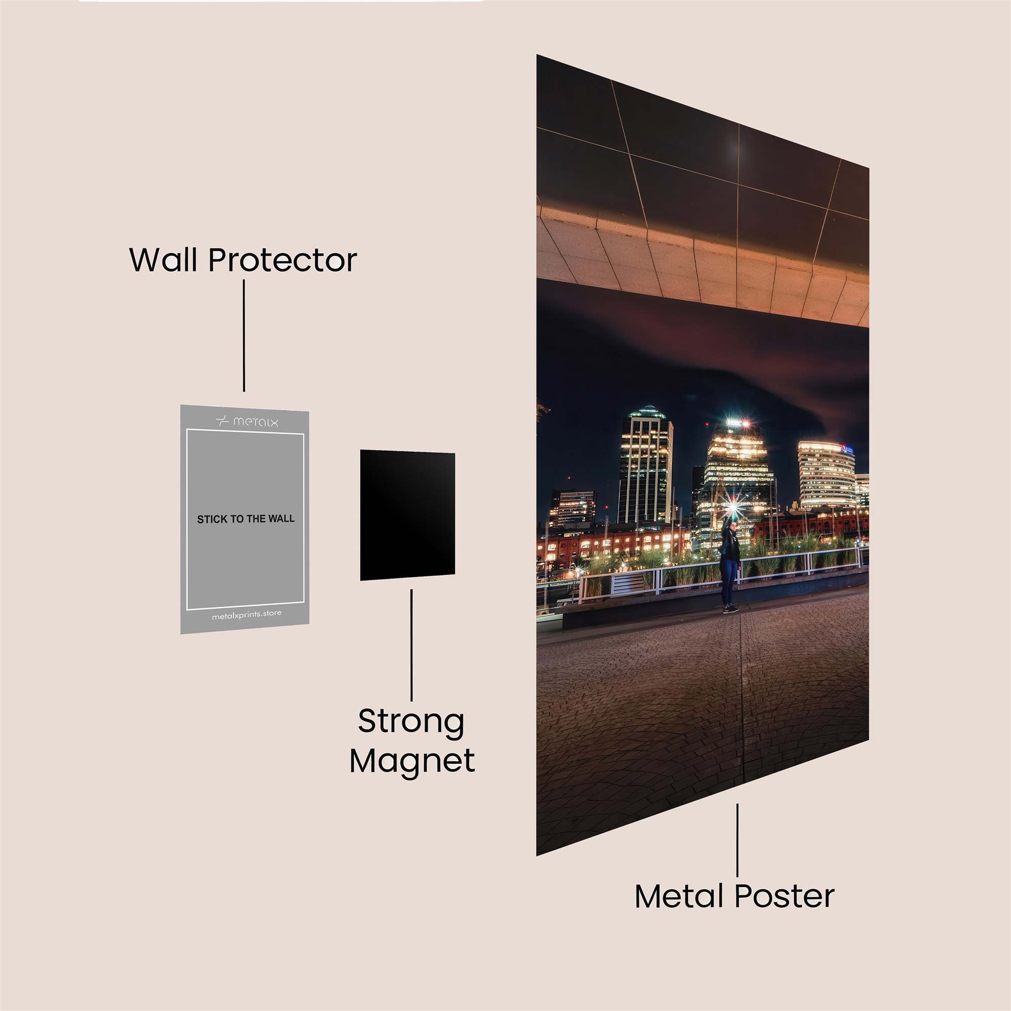 Cityscape Serenity Safe Wall Magnetic / M