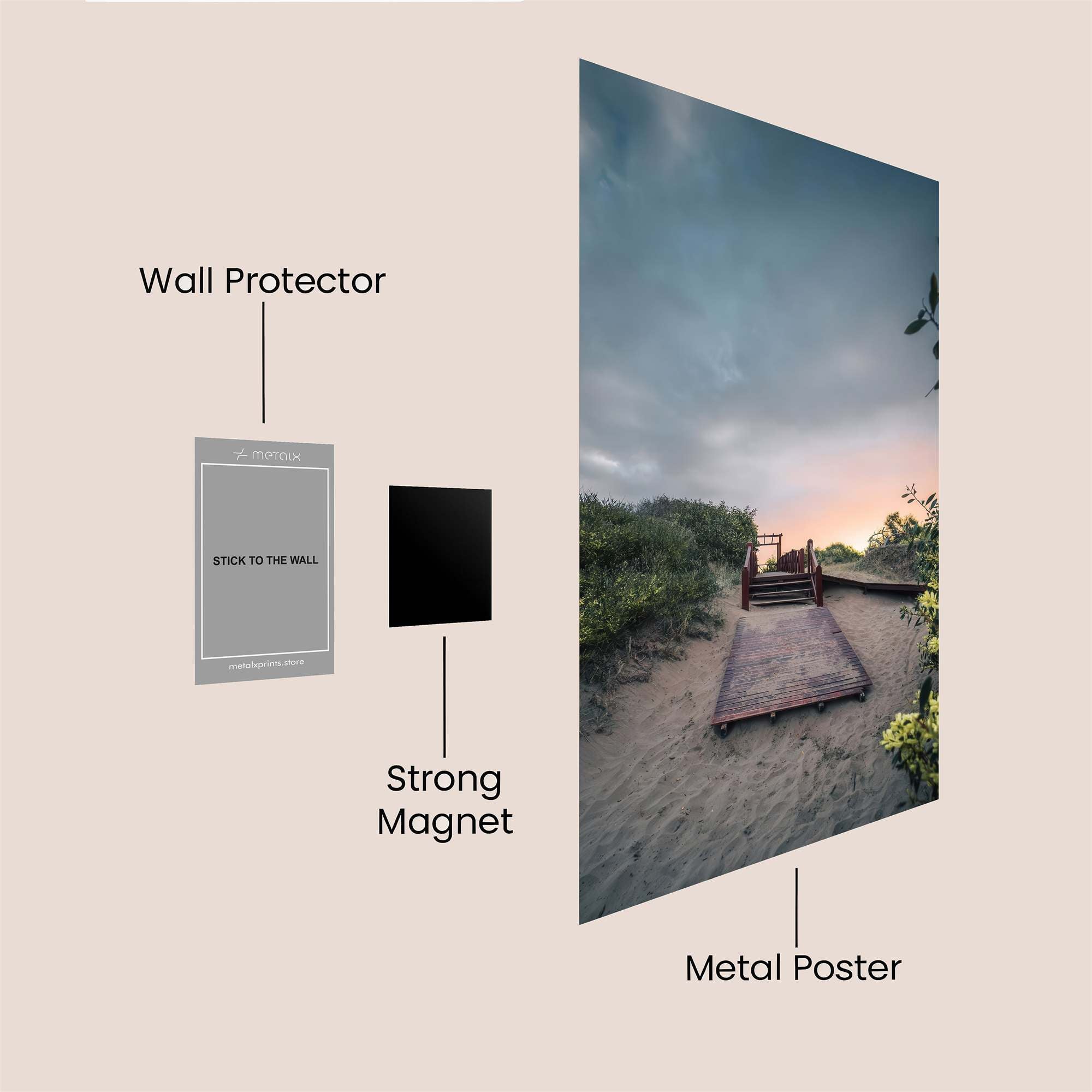 Sunset Serenity Safe Wall Magnetic / M