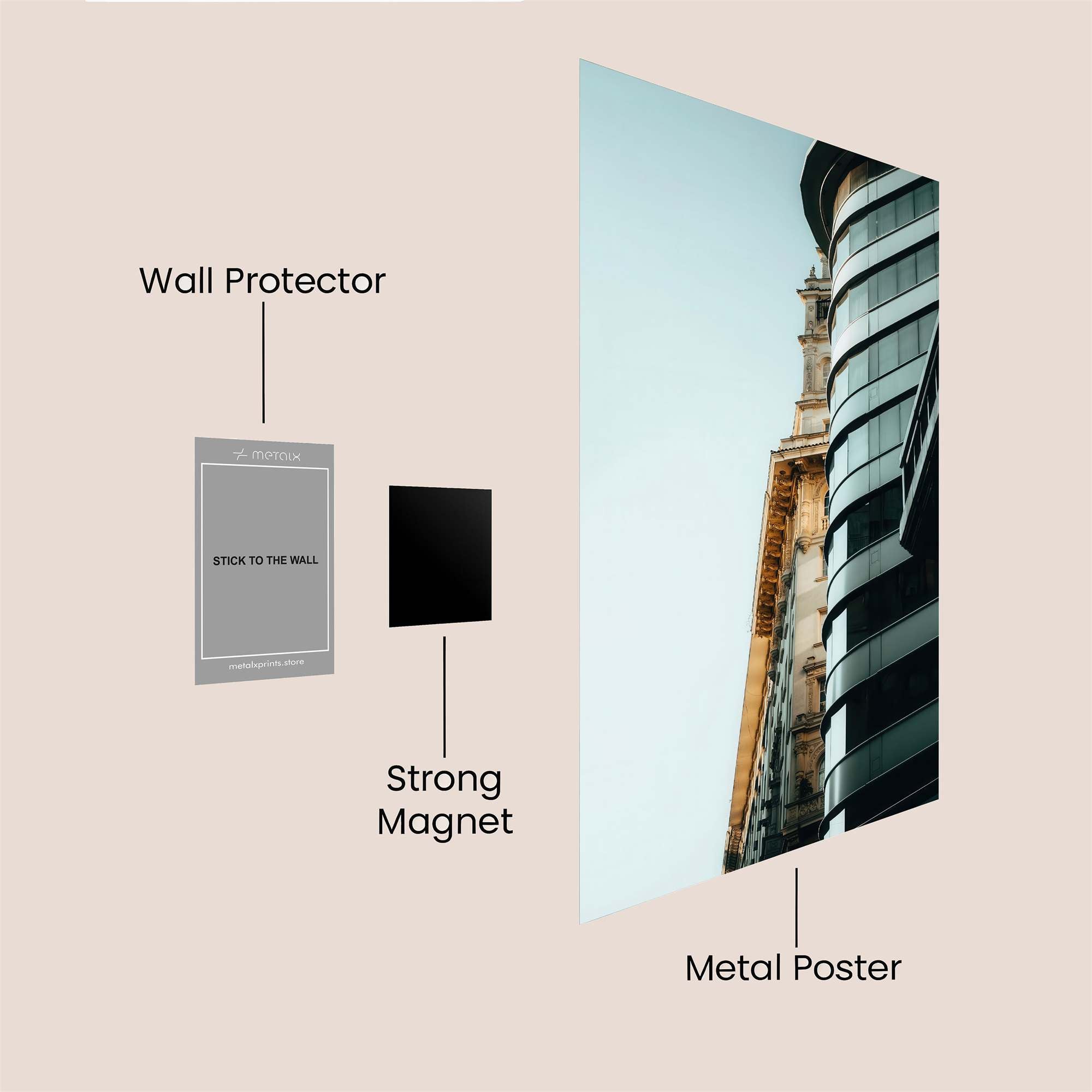 Skyscraper Serenity Safe Wall Magnetic / M