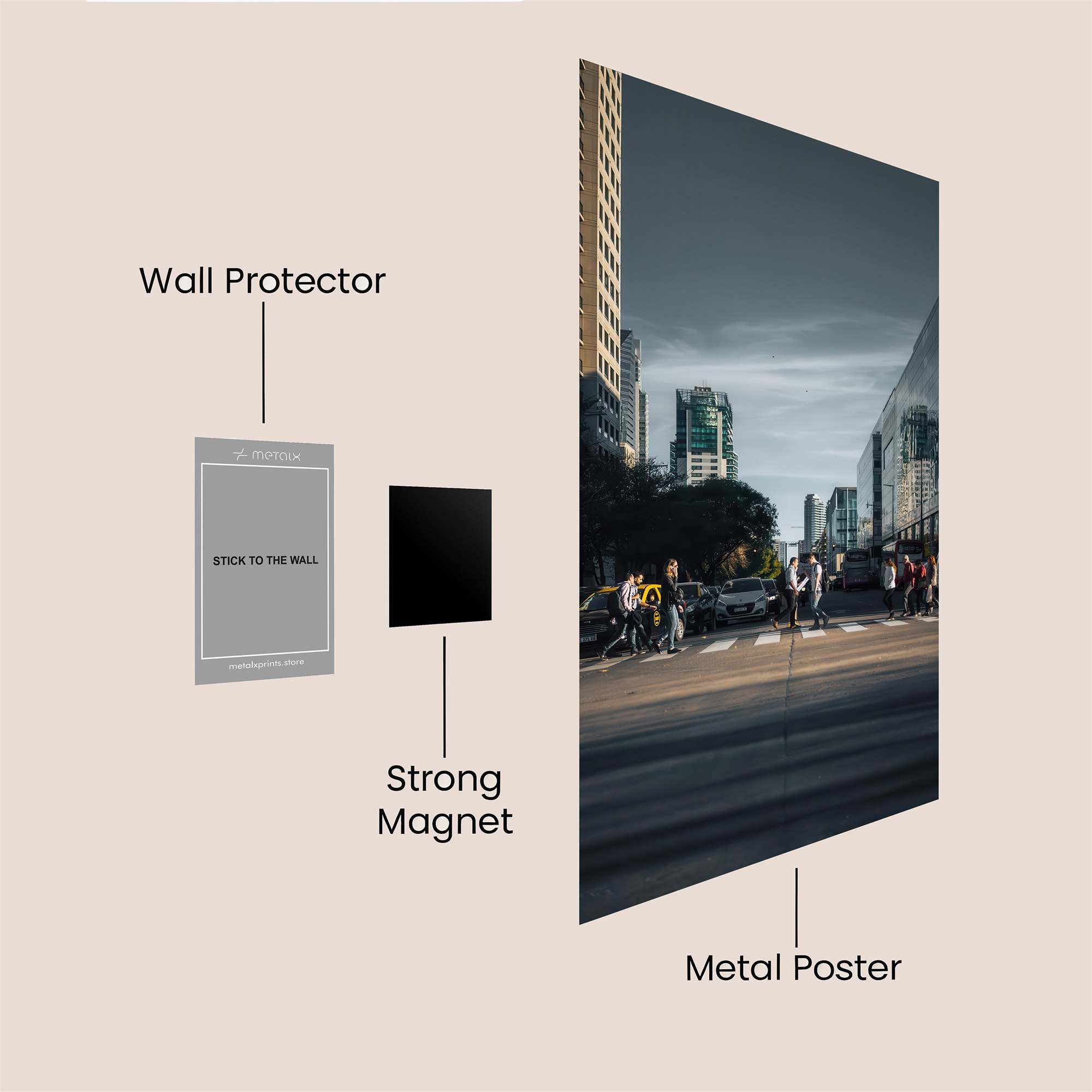 Cityscape Serenity Safe Wall Magnetic / M