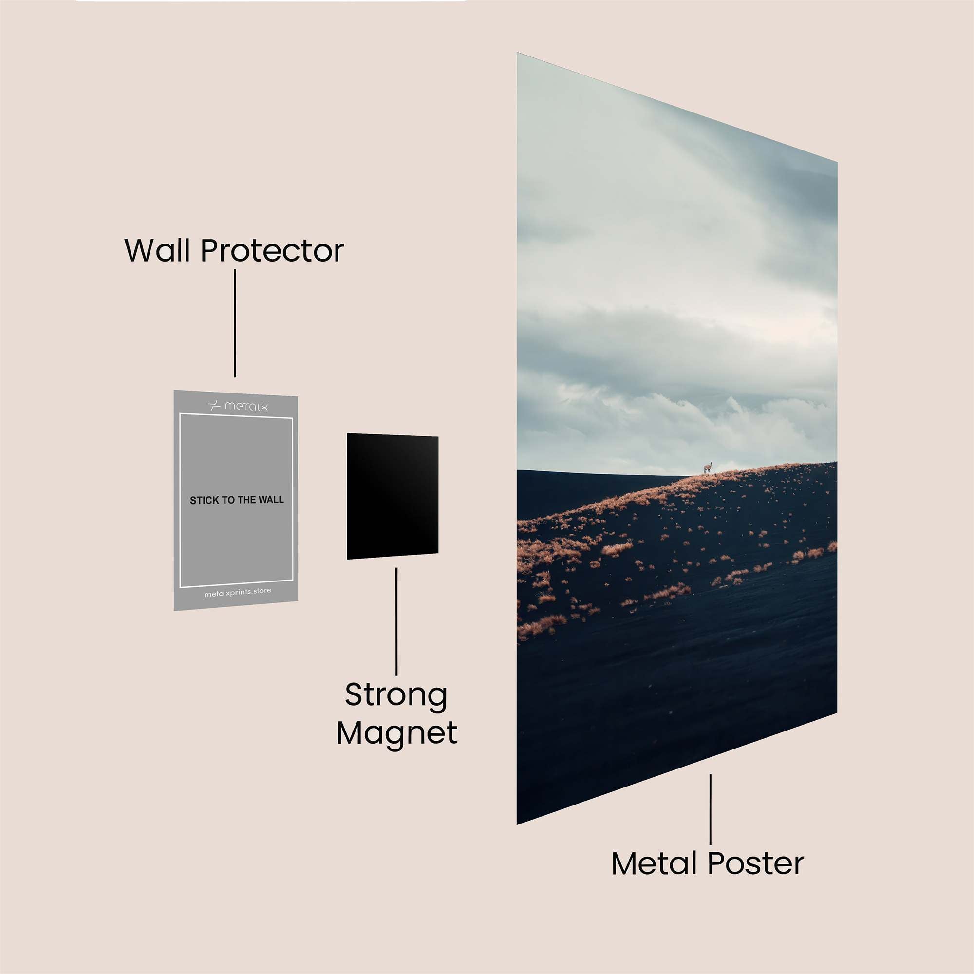 Lone Tranquil Safe Wall Magnetic / M