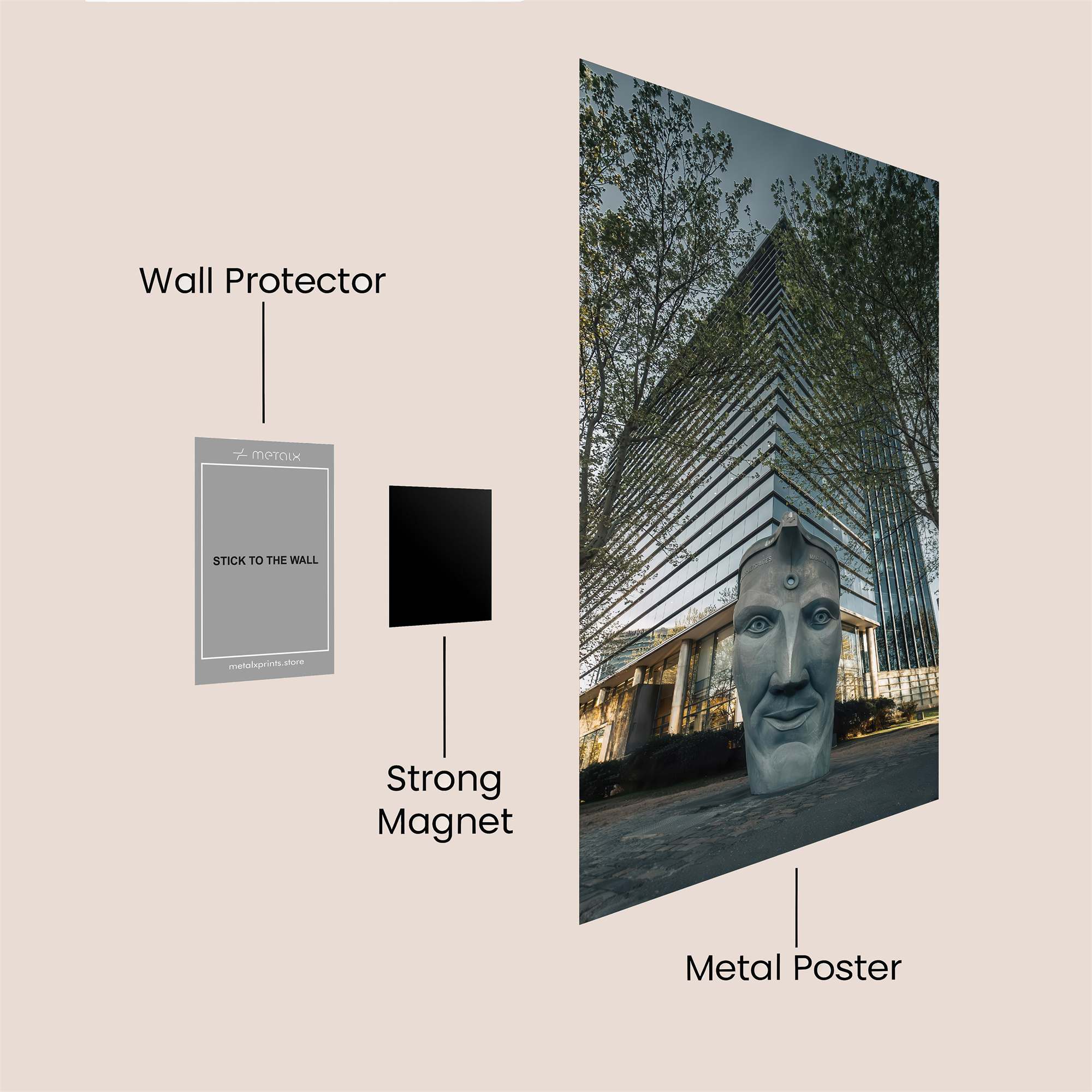 Sculpture Serene Safe Wall Magnetic / M