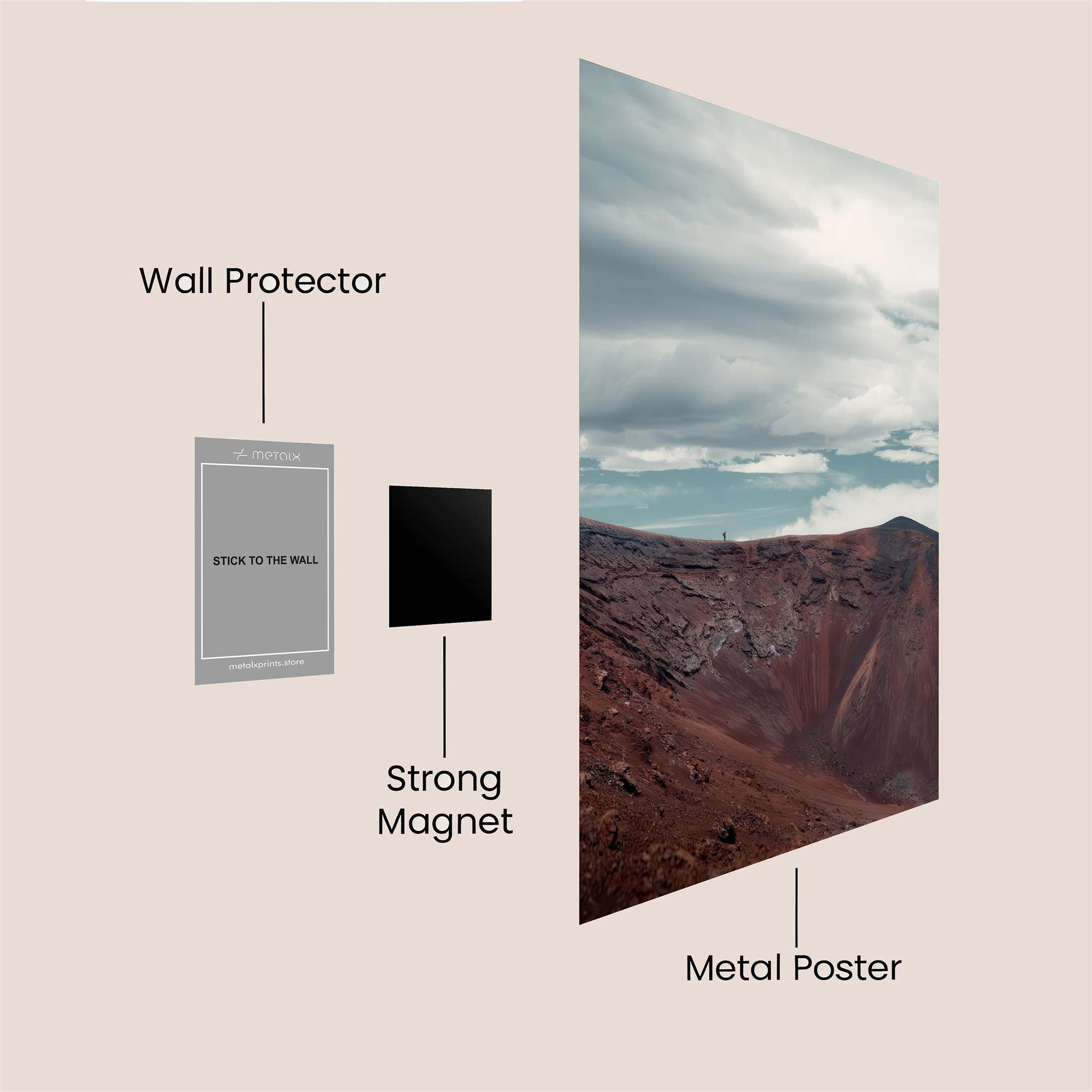 Volcano Serene Safe Wall Magnetic / M