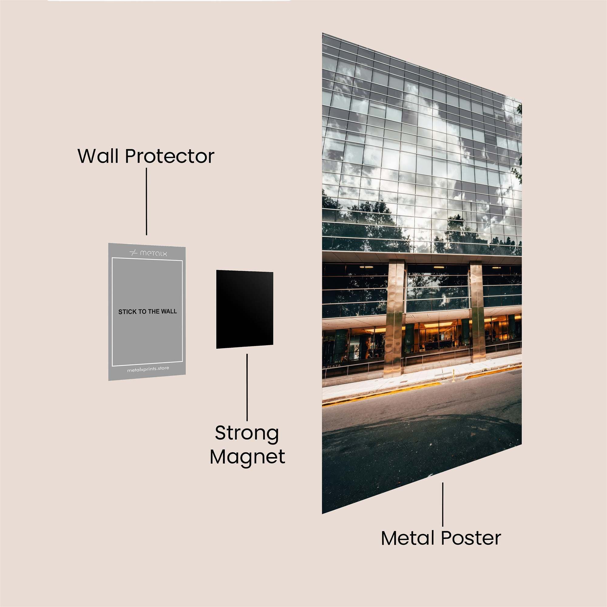 Skyscraper Serenity Safe Wall Magnetic / M