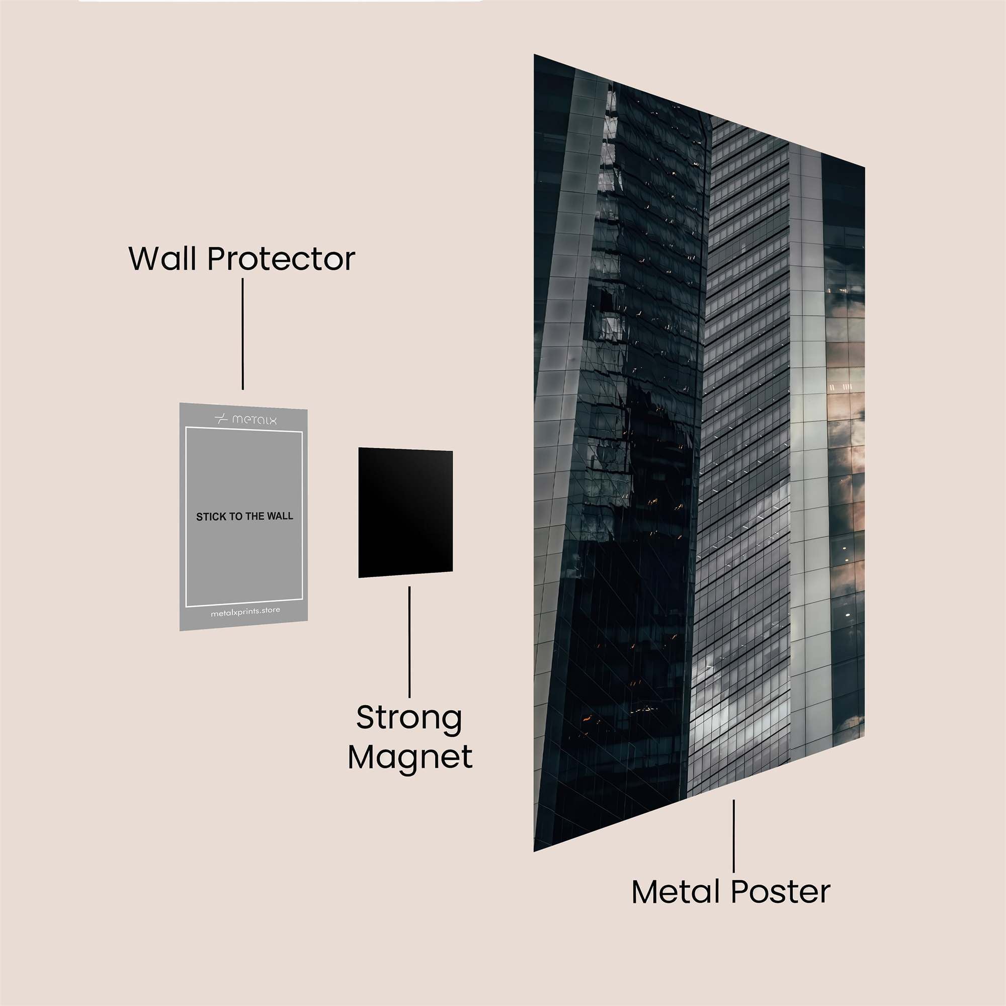 Skyscraper Serenity Safe Wall Magnetic / M